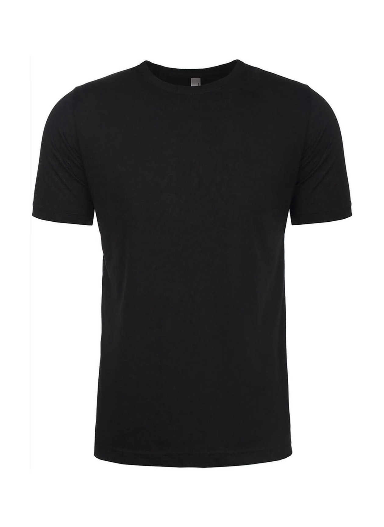 Next Level Men's Black Unisex Poly/Cotton Crew T-Shirt