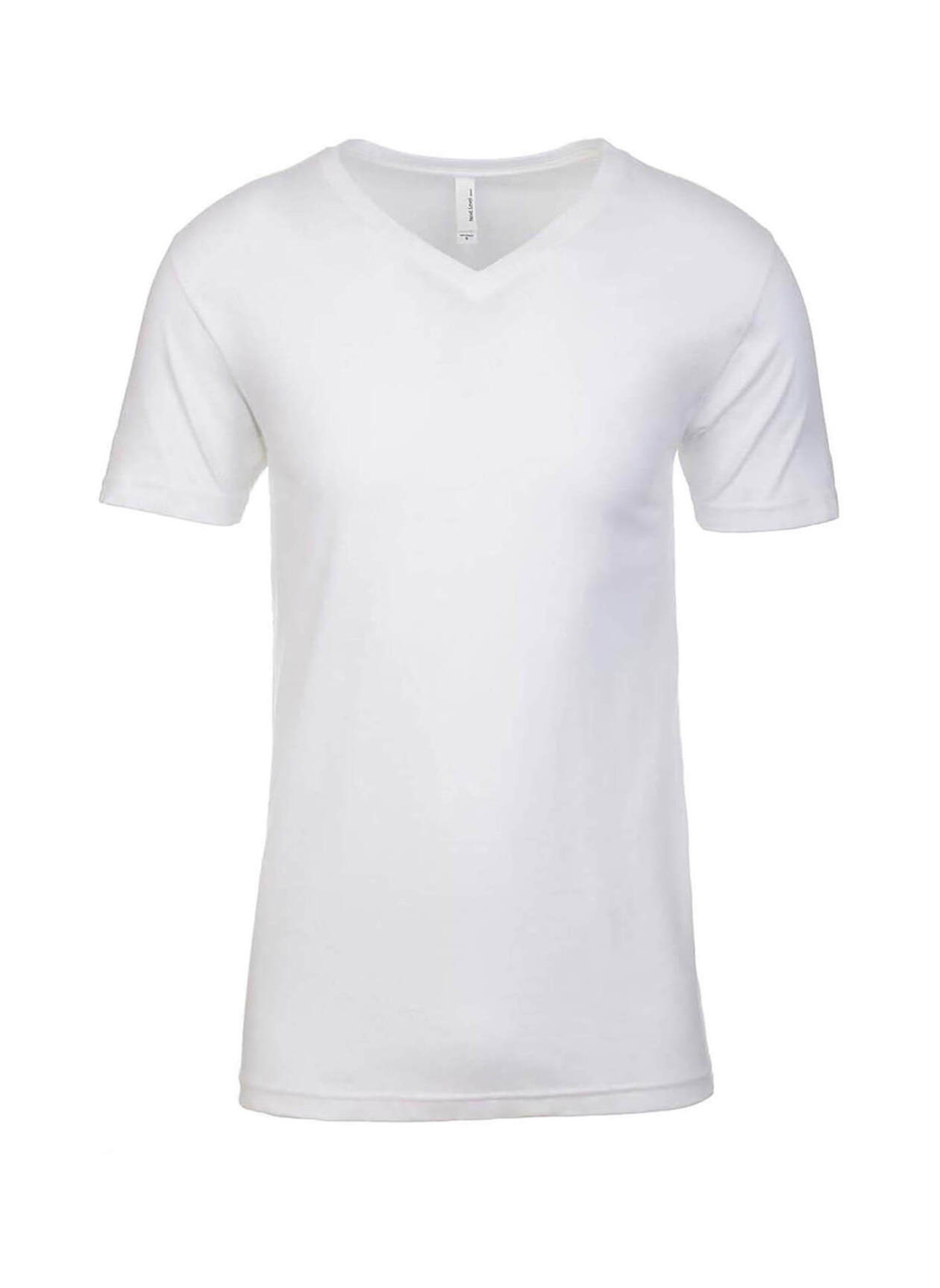 Next Level Men's White CVC V-Neck T-Shirt