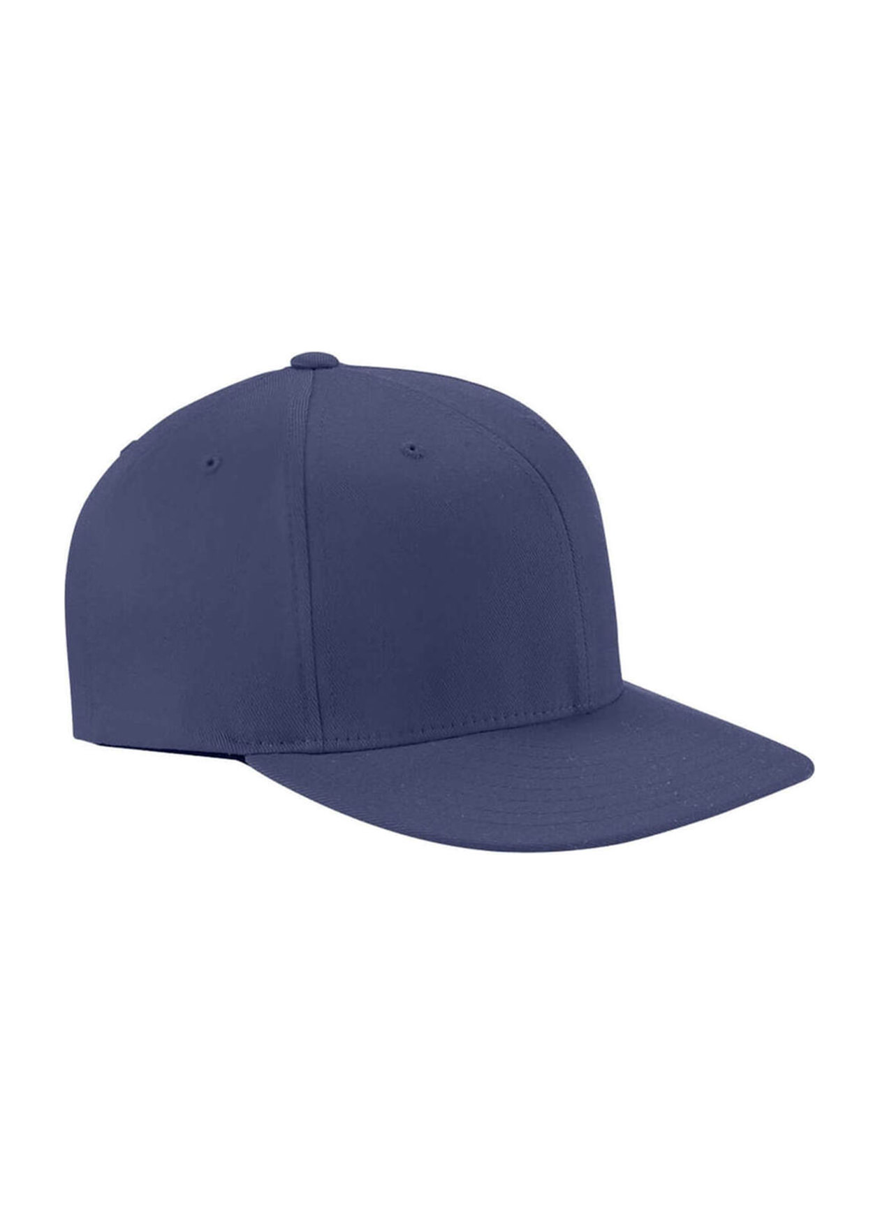 Flexfit Navy Wooly Twill Pro Baseball On-Field Shape Hat with Flat Bill
