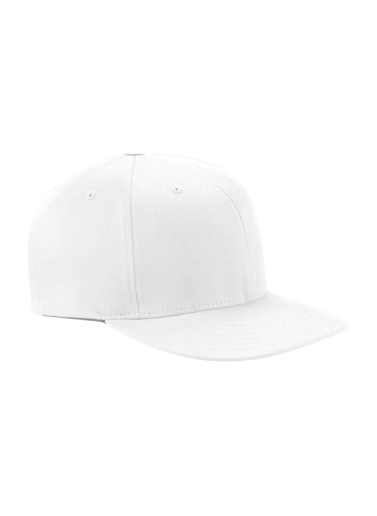 Flexfit White Wooly Twill Pro Baseball On-Field Shape Hat with Flat Bill