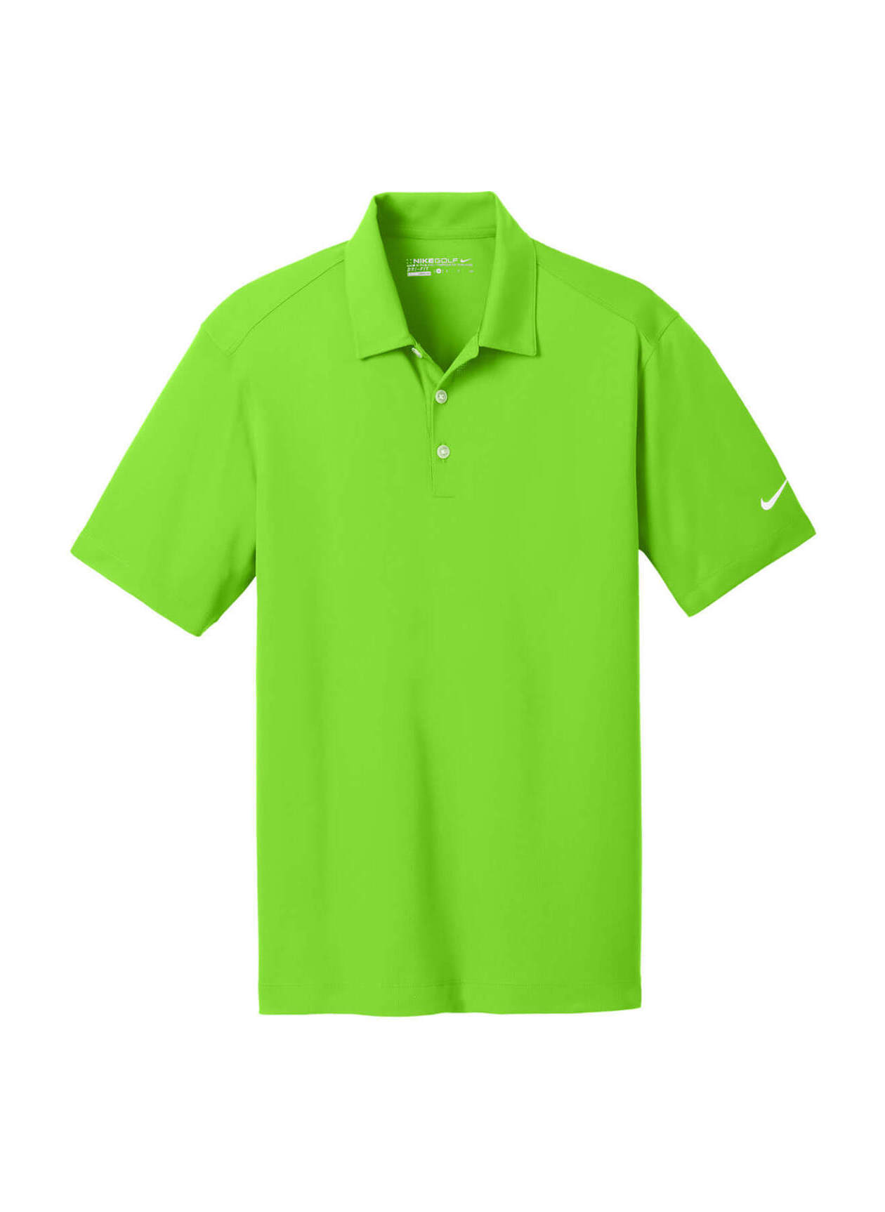 Nike Men's Action Green Dri-FIT Vertical Mesh Polo | Custom Logo Polo ...