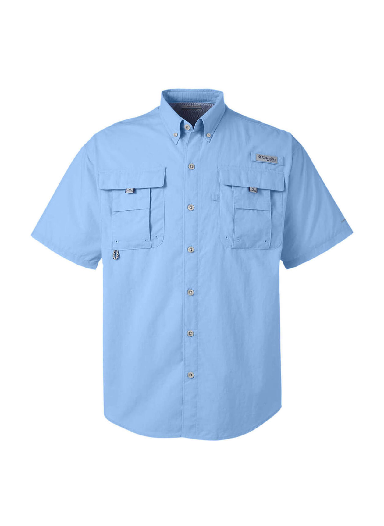 Columbia PFG Mens Blue Omni Shade Short Sleeve Vented Outdoor Fishing Shirt  2XL