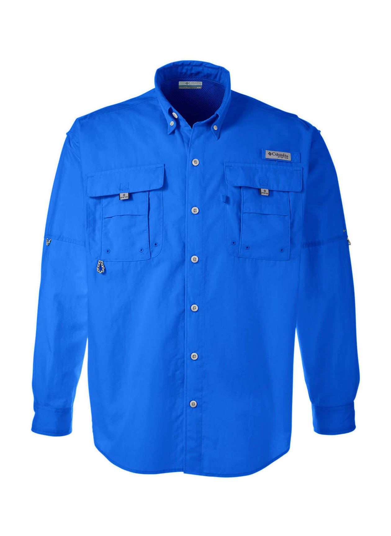 Custom Made Columbia Men's Vivid Blue Bahama Long-Sleeve Shirt