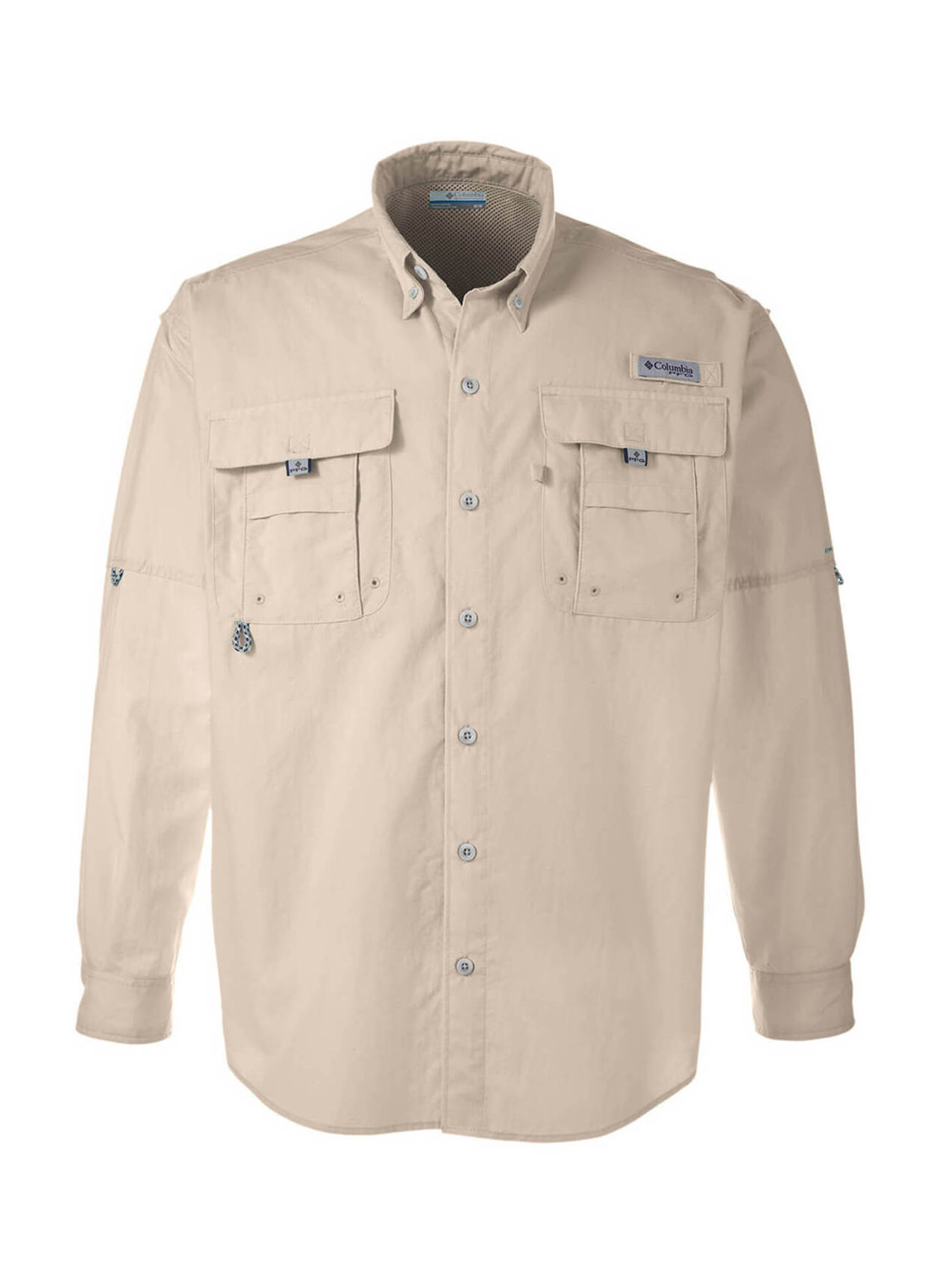 Embroidered Columbia Men's Fossil Bahama Long-Sleeve Shirt