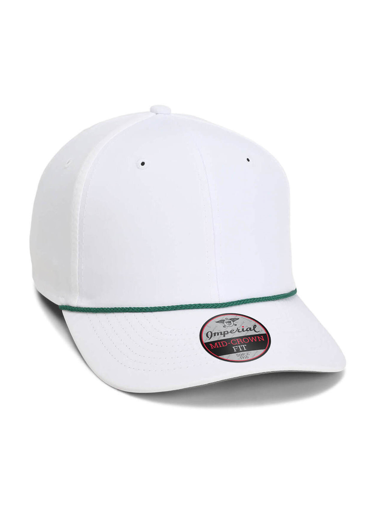 Imperial White / Dark Green Rope The Wingman 6-Panel Performance Rope Hat