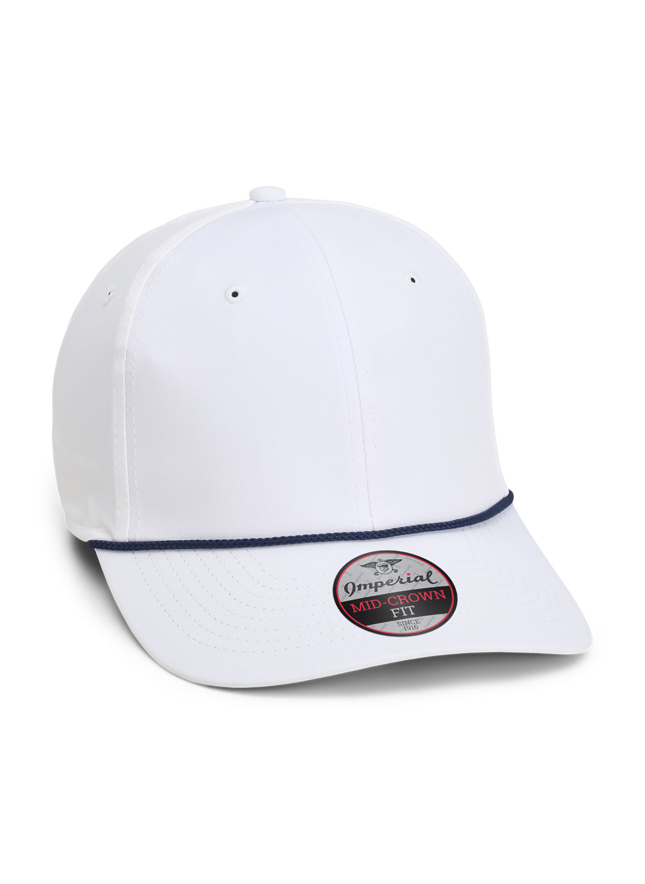 Imperial White / Navy Rope The Wingman 6-Panel Performance Rope Hat