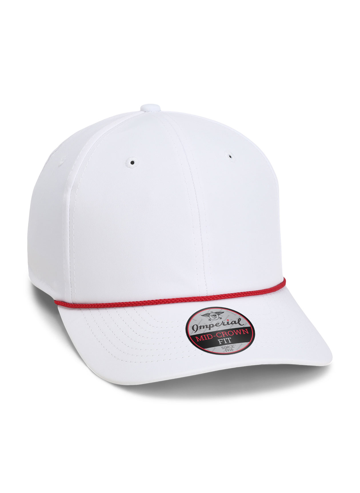 Imperial White / Red Rope The Wingman 6-Panel Performance Rope Hat