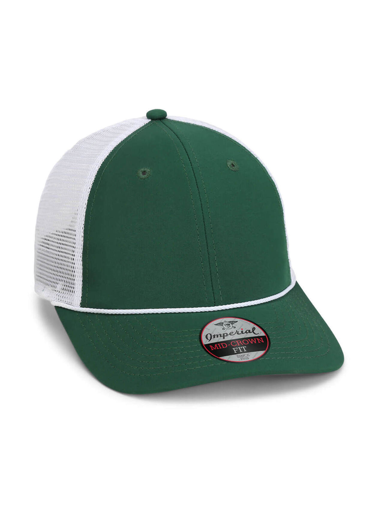 Imperial Forest Green / White The Night Owl Mesh Back Performance Hat