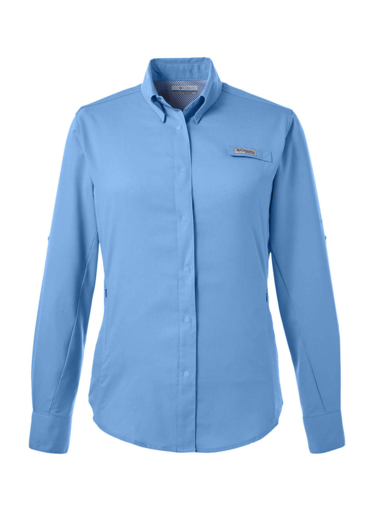 Printed Columbia Women's Whitecap Blue Tamiami II Shirt | Company Work ...