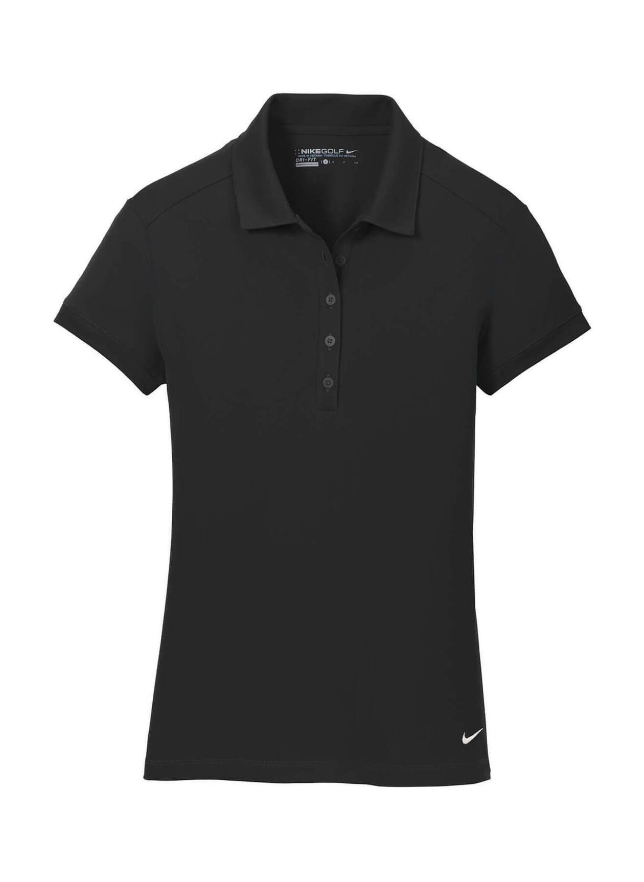 Custom Polo Shirts Embroidered Nike Women's Black DriFIT Solid Icon