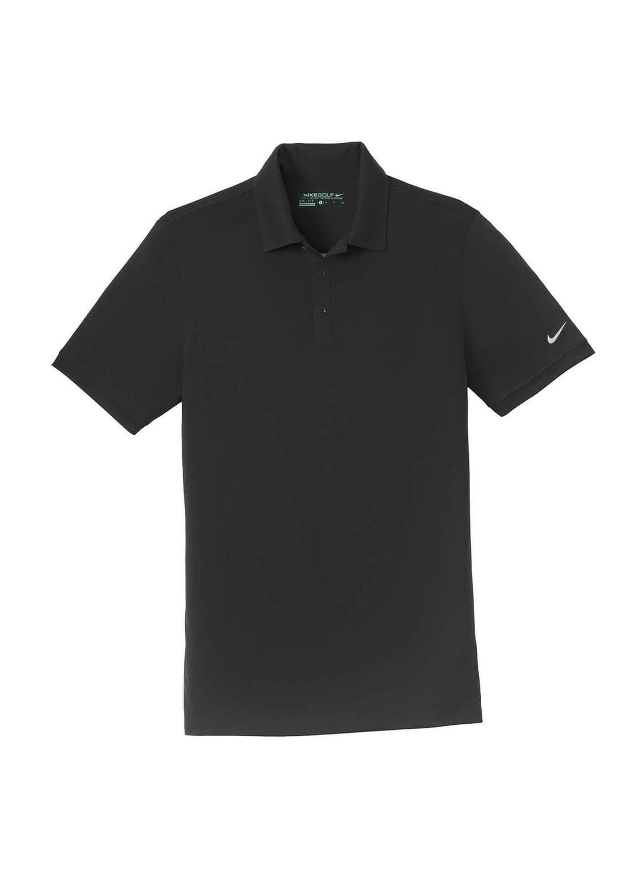 Embroidered Nike Men's Black Dri-FIT Players Modern Fit Polo | Custom Polo