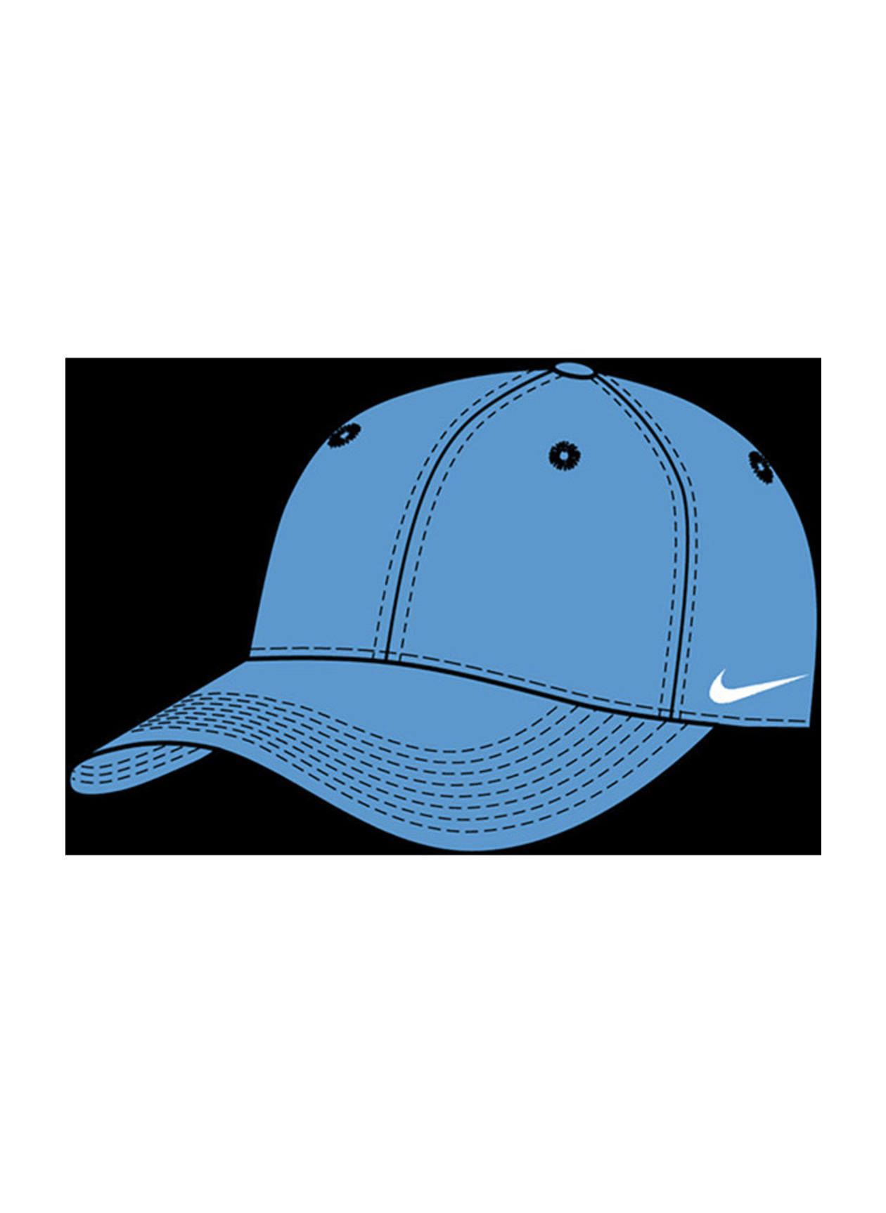 Nike Valor Blue / White Team Dri-FIT Swoosh Flex Hat