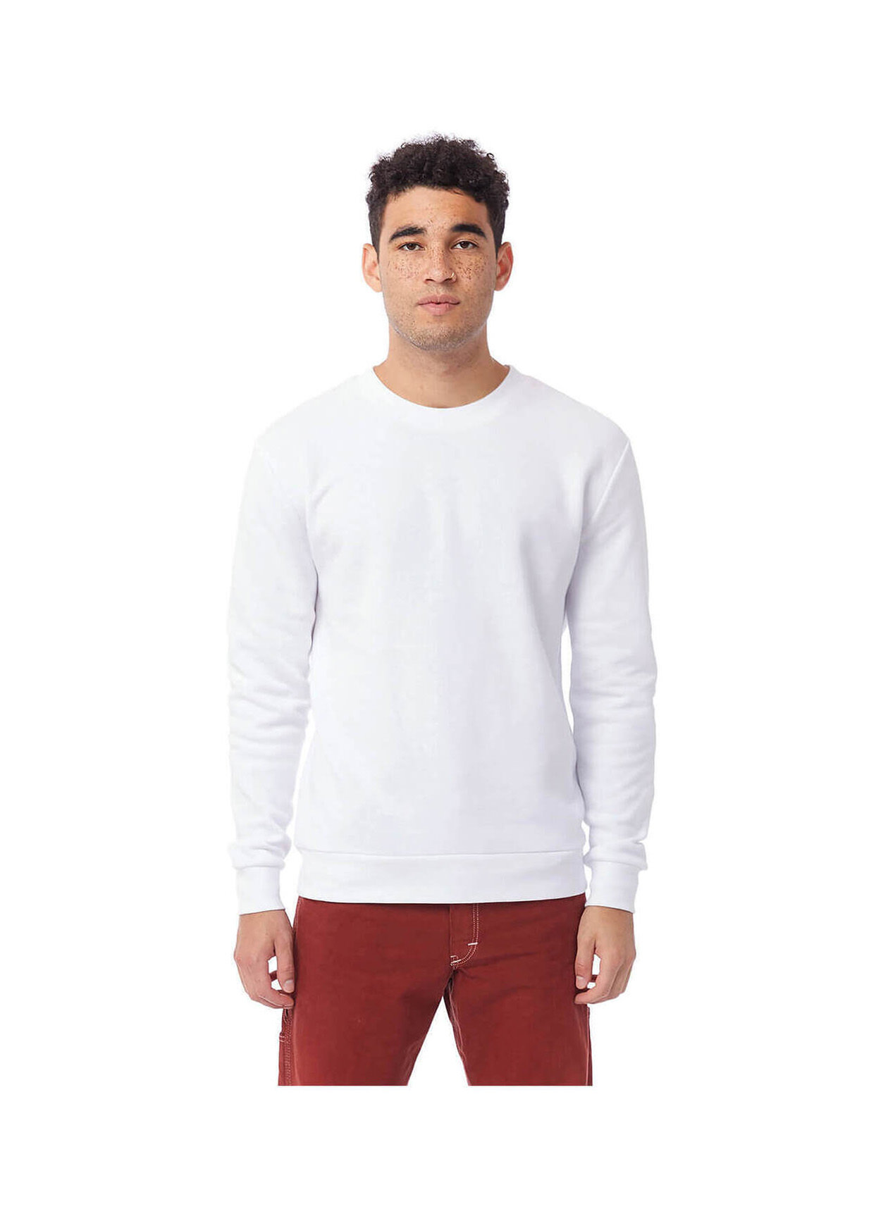 Alternative Men's White Eco-Cozy Fleece Sweatshirt