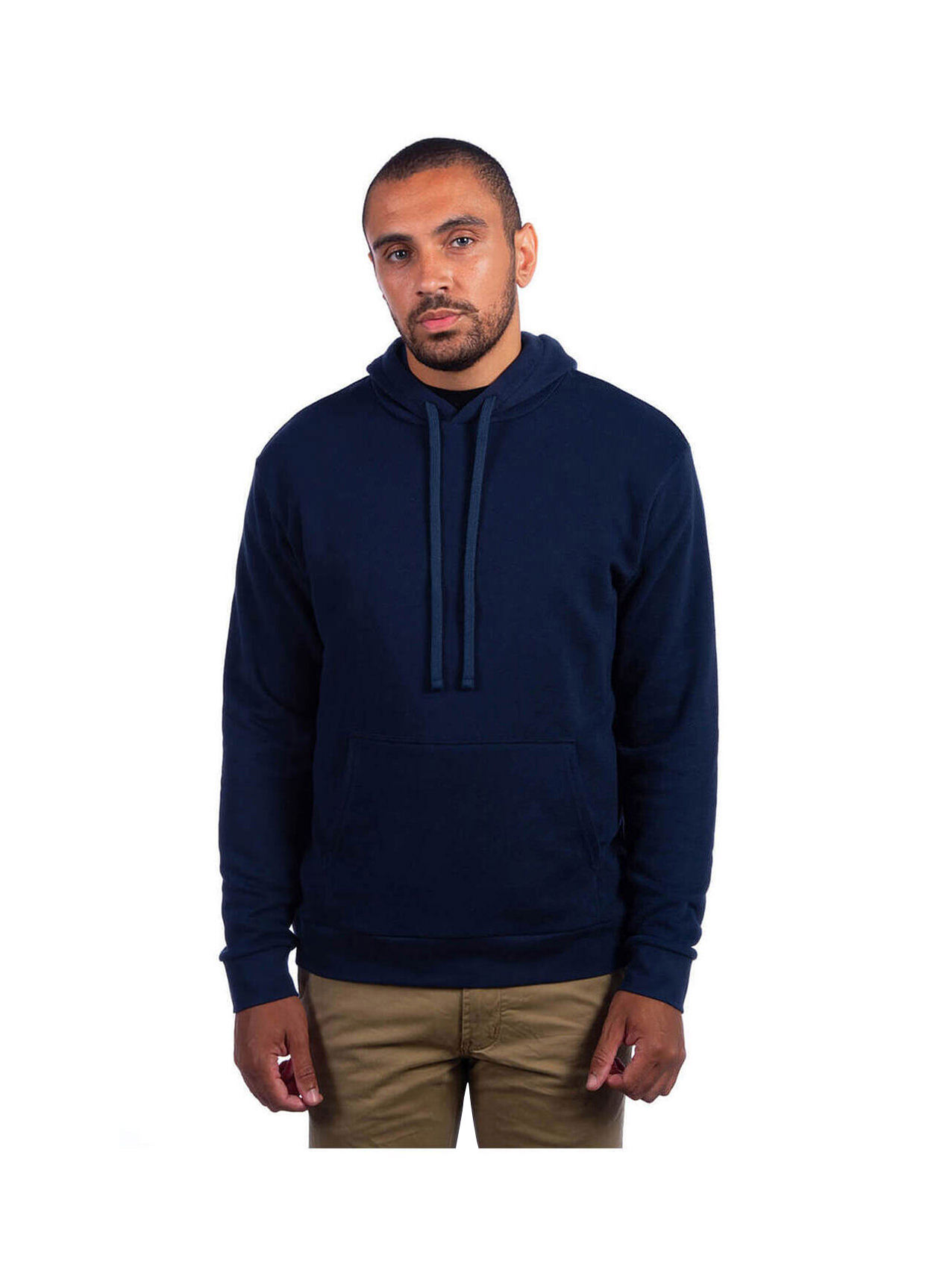 Next Level Men's Midnight Navy Unisex Sueded French Terry Pullover Hoodie