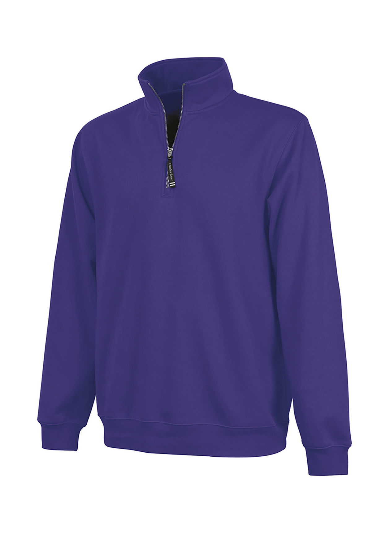 Charles River Men's Purple Unisex Crosswind Quarter-Zip Sweatshirt