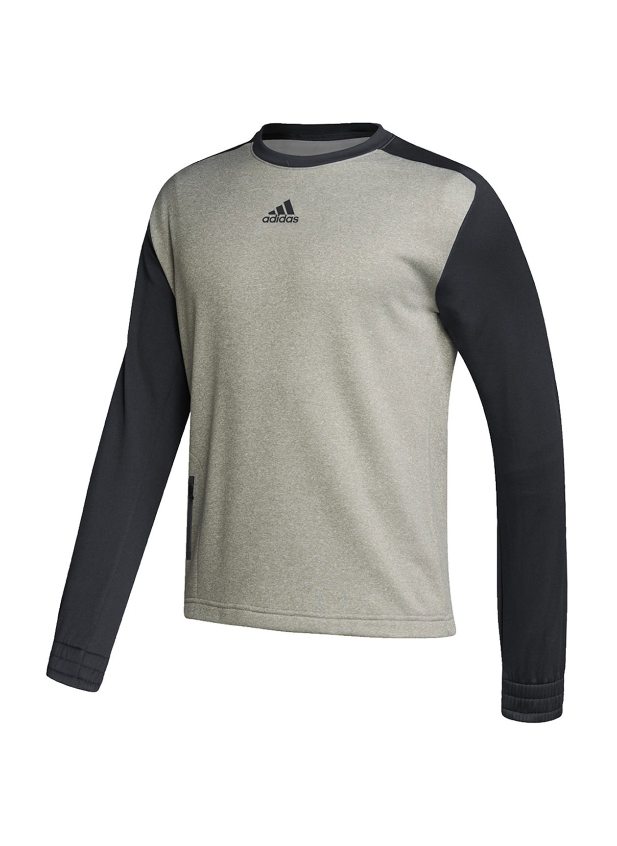 Adidas Sweatshirts Grey Men\'s Sweatshirt Issue Black/Medium Printed Team Custom | Heather/White Crewneck