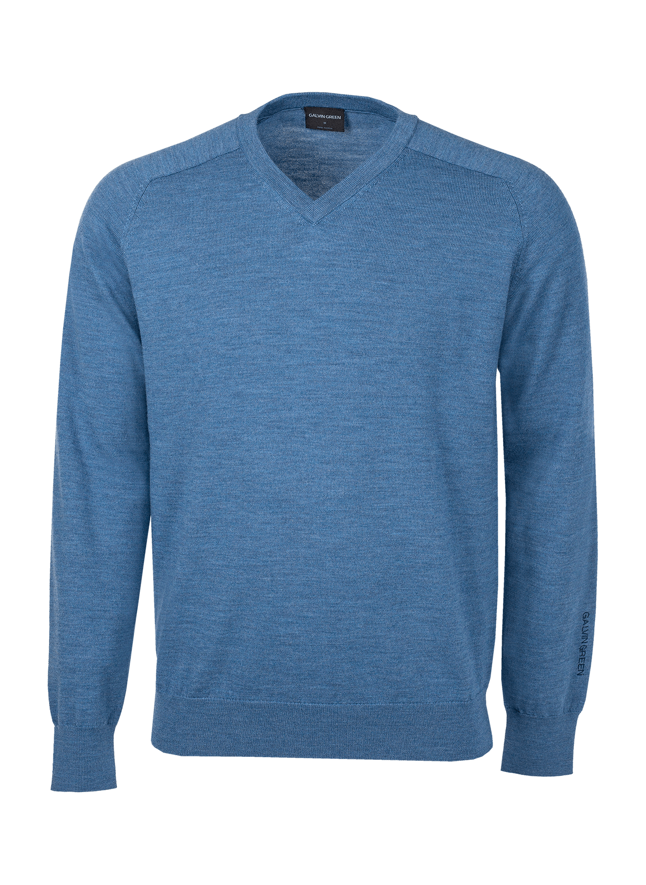 Galvin Green Men's Blue Melange Carl Merino Sweater