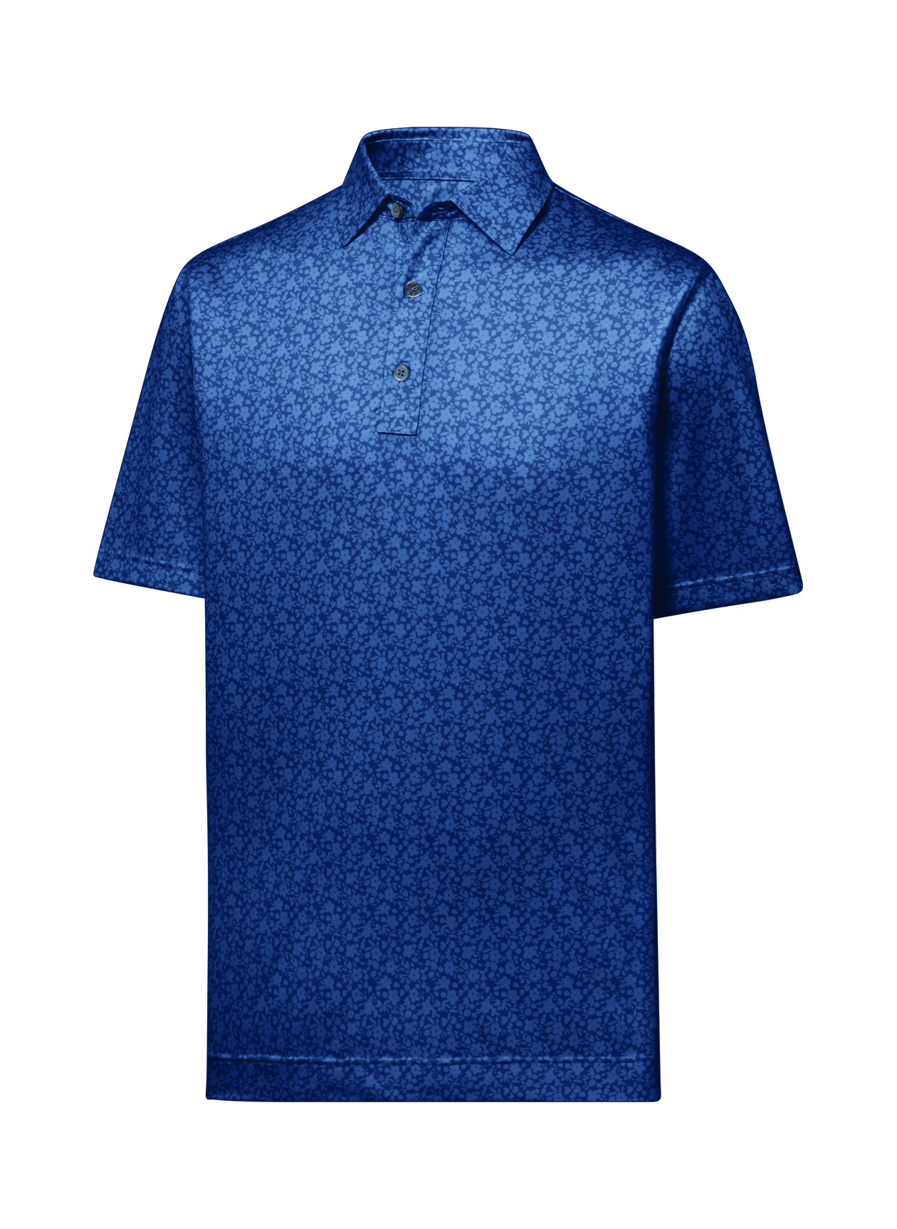 FootJoy Men's Navy Painted Floral Lisle Polo