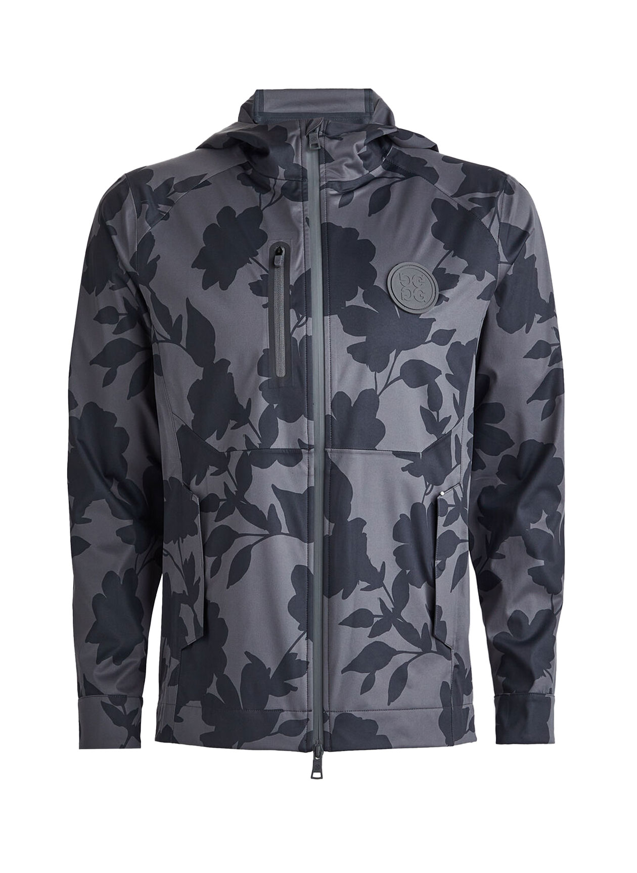 G/FORE Men's Charcoal Tonal Floral Weather Resistant Repeller Jacket