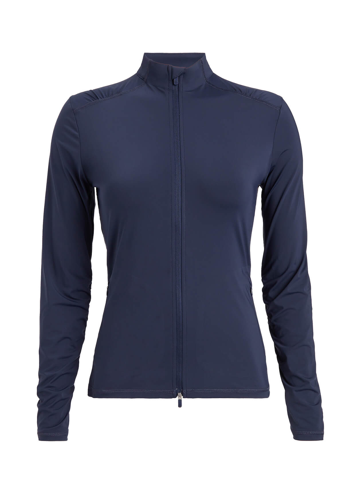 G/FORE Women's Twilight Silky Tech Nylon Ruched Full-Zip Layer