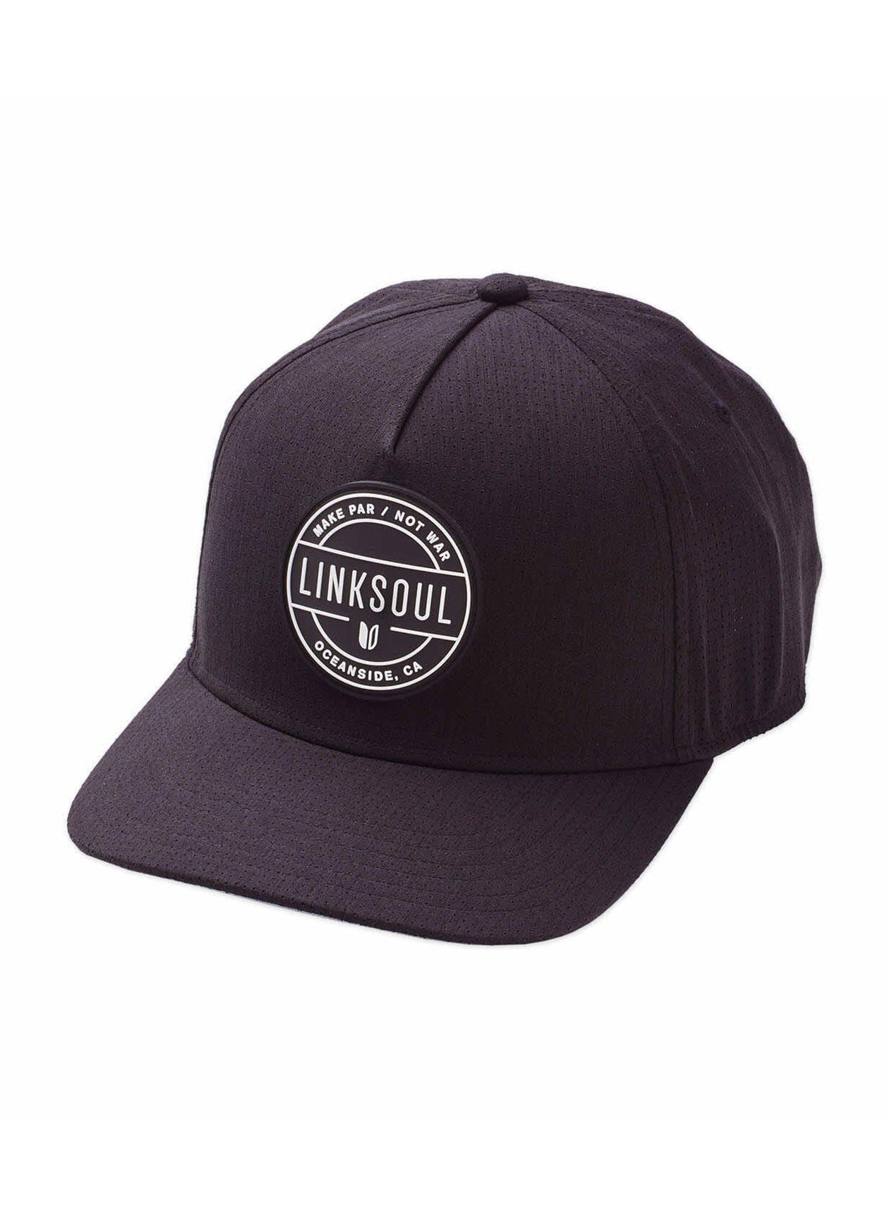 Linksoul Black/Black/White Industrial Patch Boardwalker AC Snapback Hat