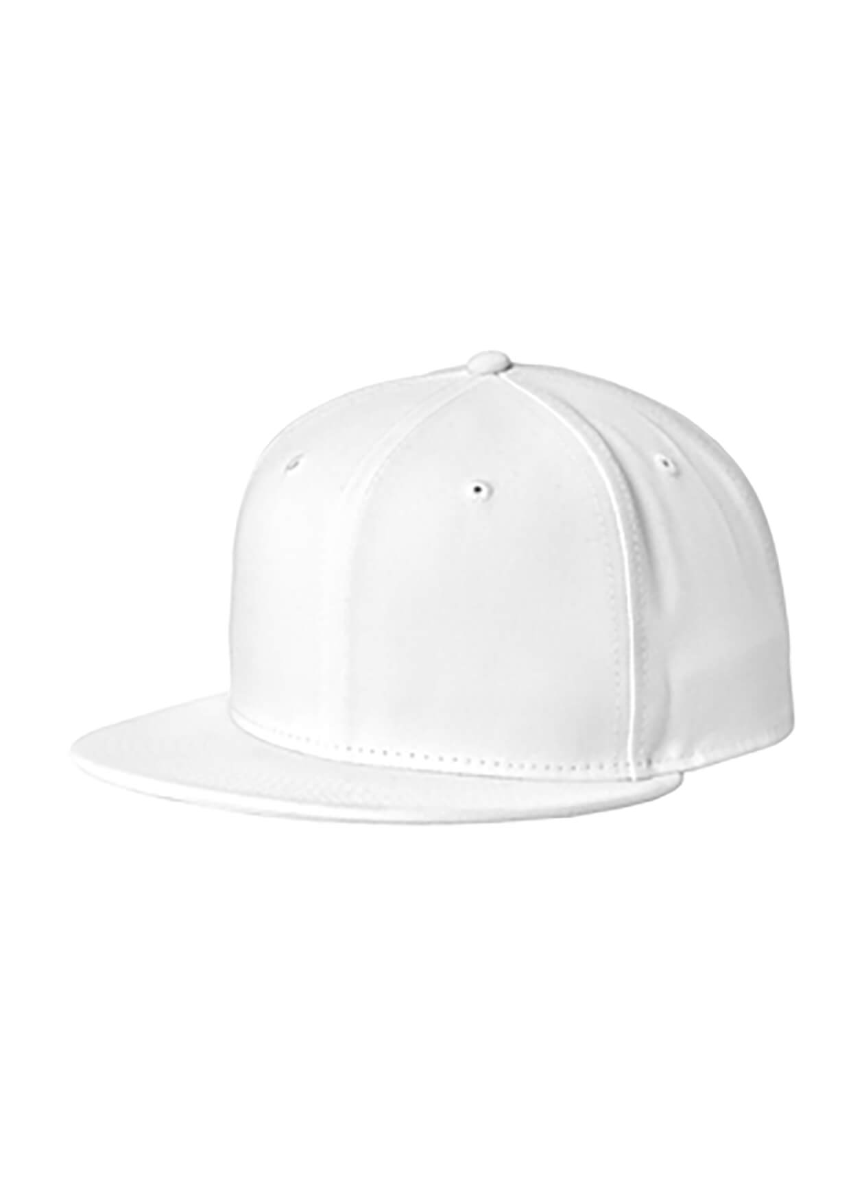 New Era White Standard Fit Flat Bill Snapback Cap