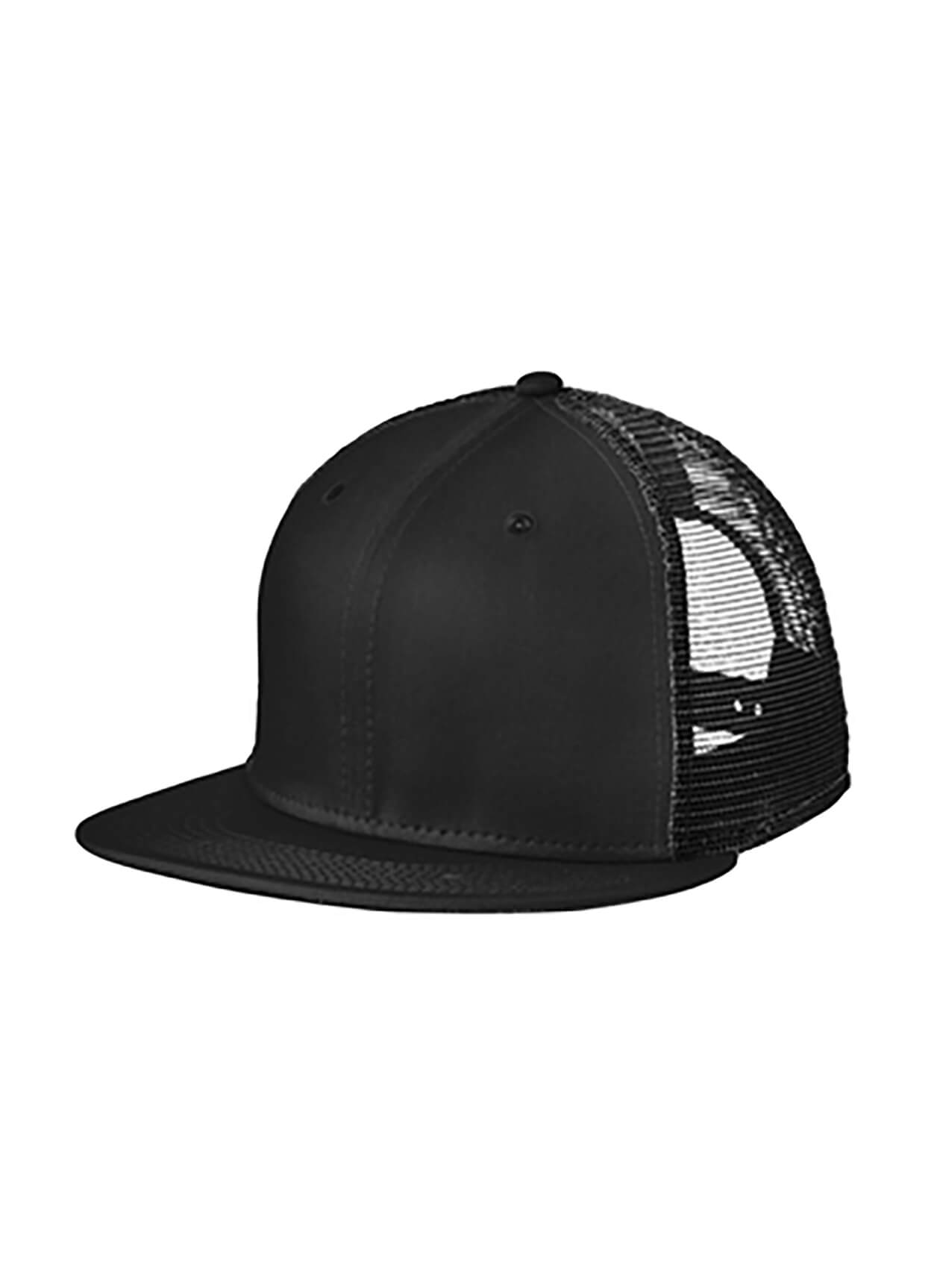 New Era Black / Black Standard Fit Snapback Trucker Cap