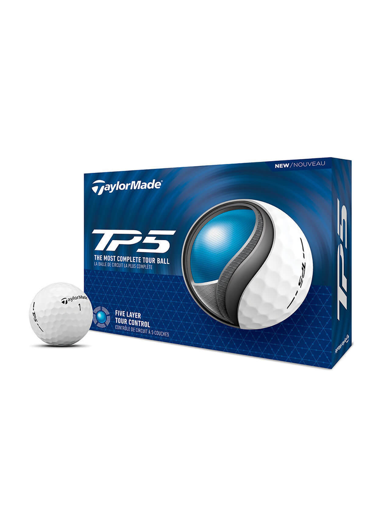 White TaylorMade TP5 Golf Balls 2024