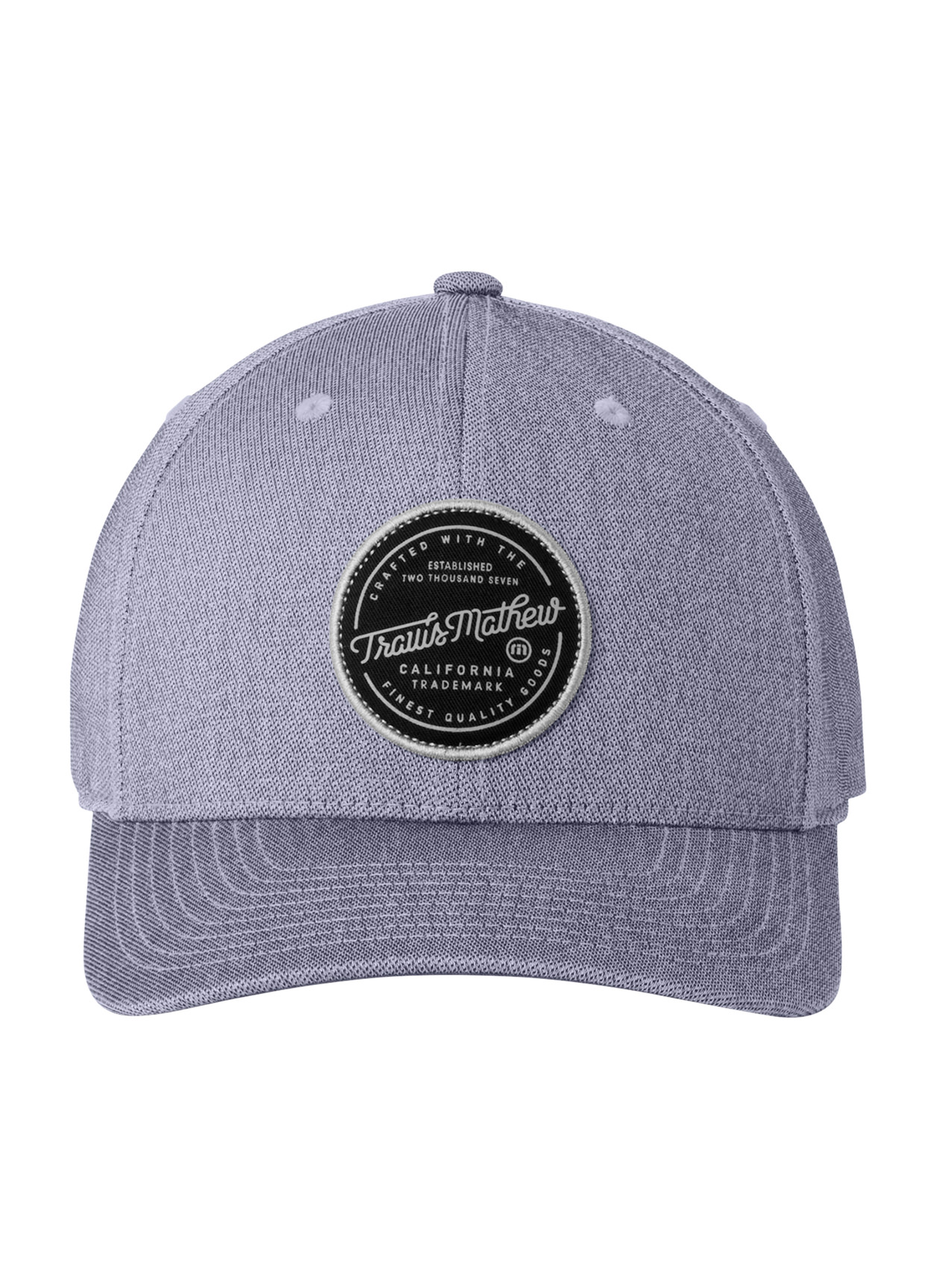 Custom Logo Hats Business Travismathew Quiet Shade Grey Heather On Ice Patch Cap 8634