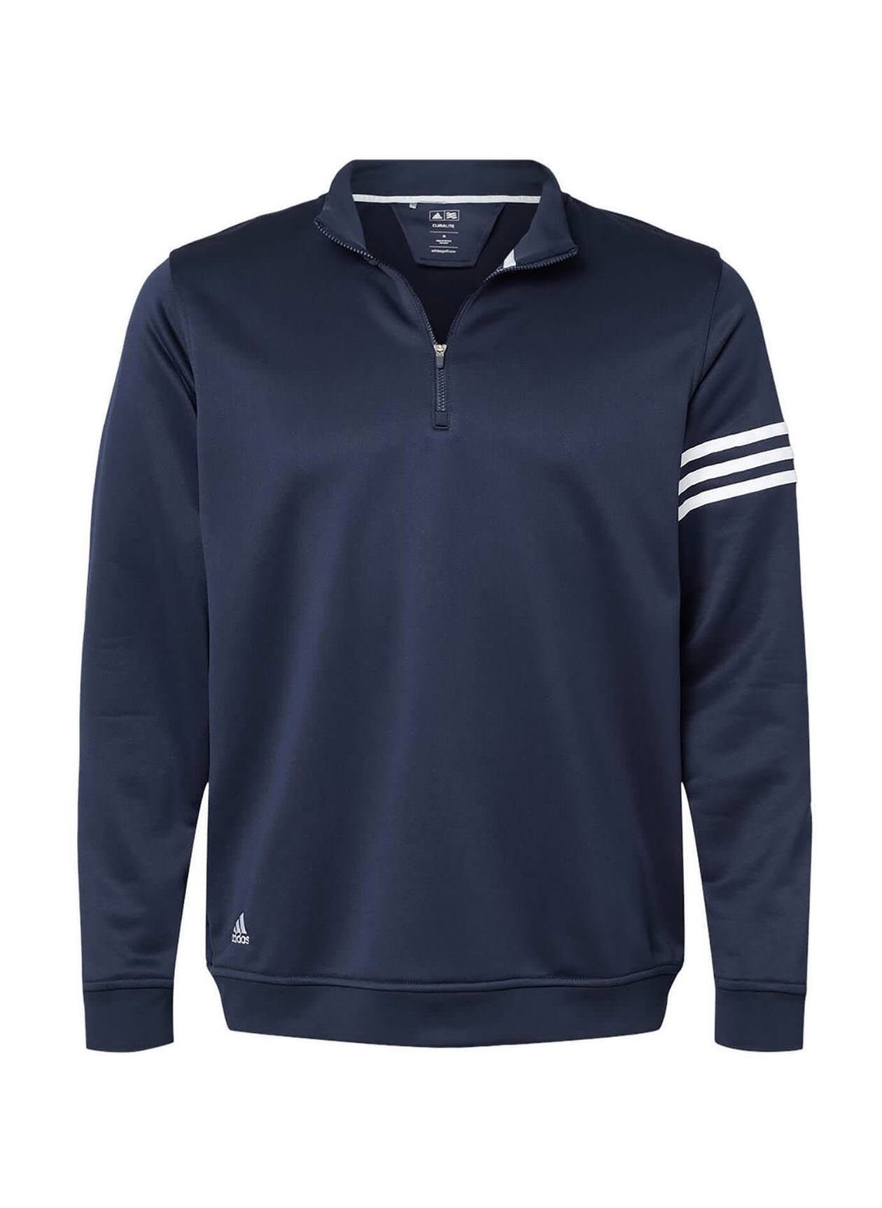 Adidas 3-Stripes French Terry Quarter-Zip Men's Navy / White