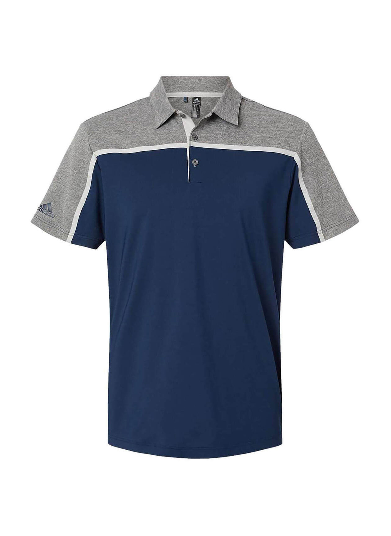 adidas men's advantage wide colorblock golf polo