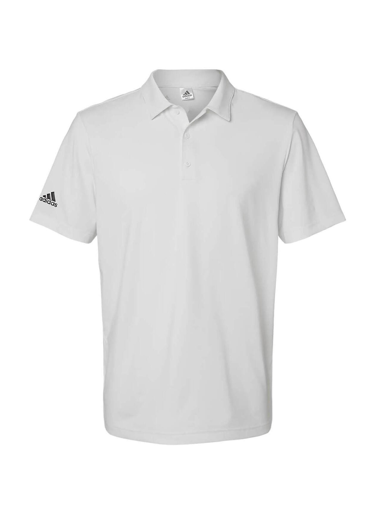 Custom Adidas Men's White Ultimate Solid Polo | Embroidered Polo Shirts