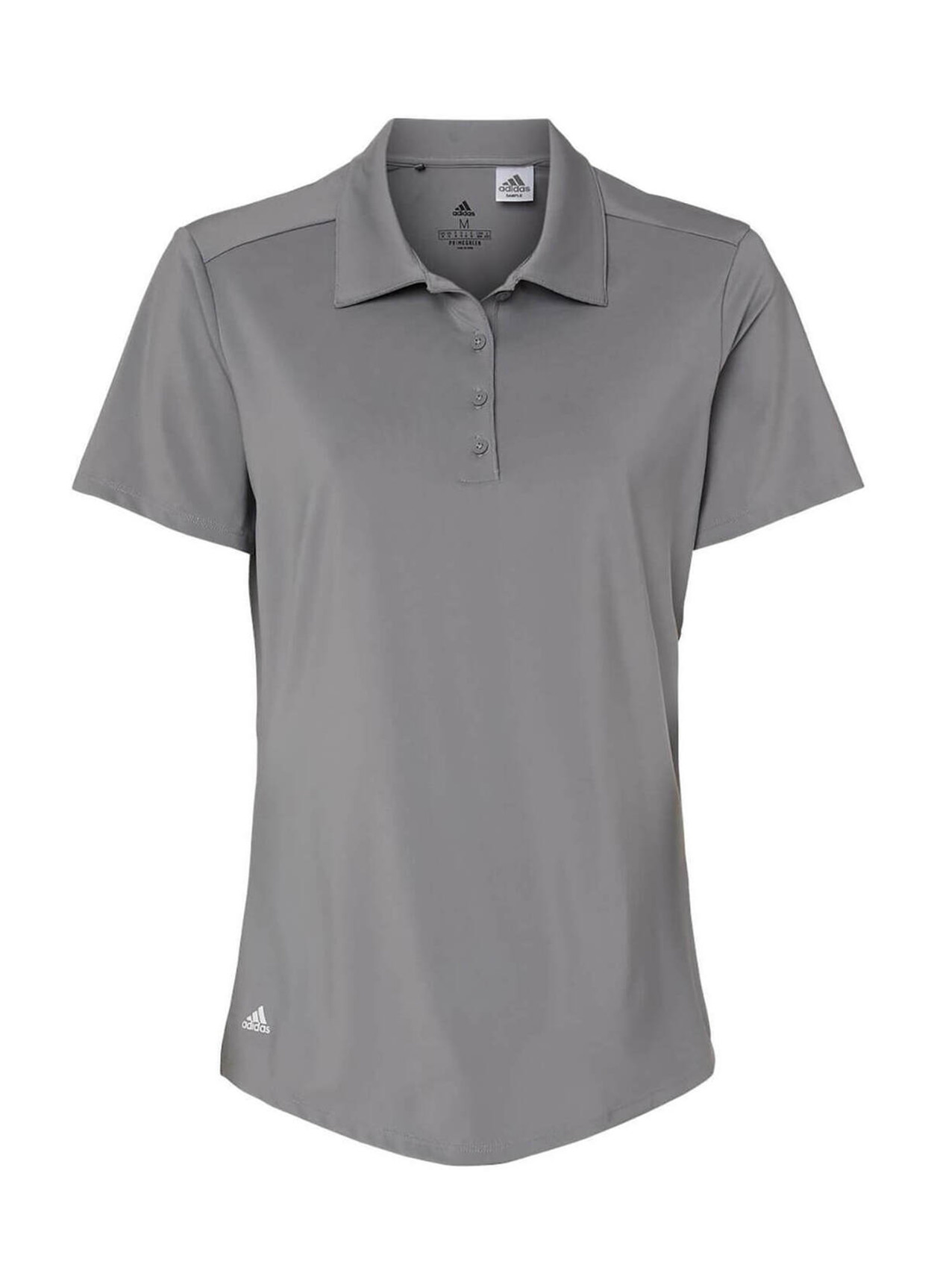 Women's Adidas Grey Three  Ultimate Solid Polo