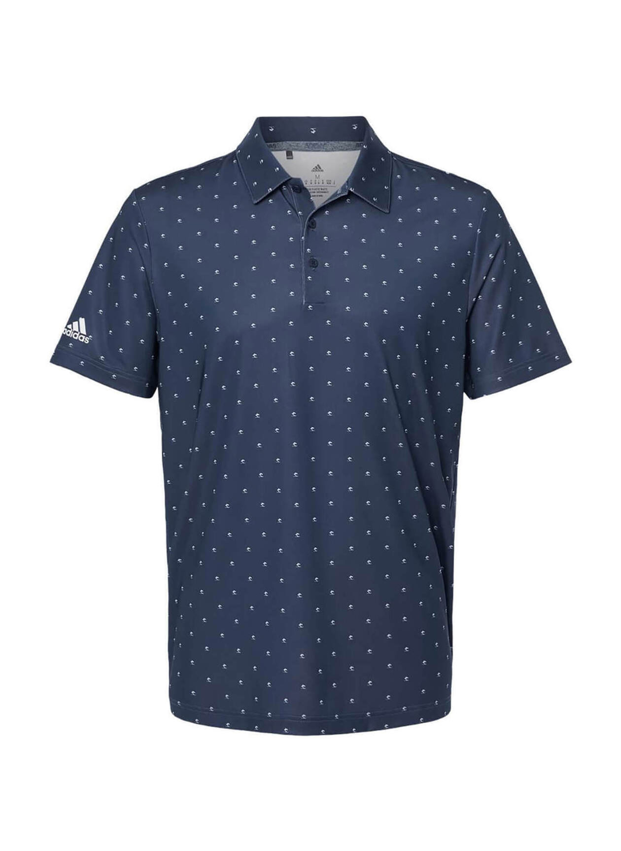 Adidas Men's Collegiate Navy-White Pine Tree Polo | Customized Polo Shirts