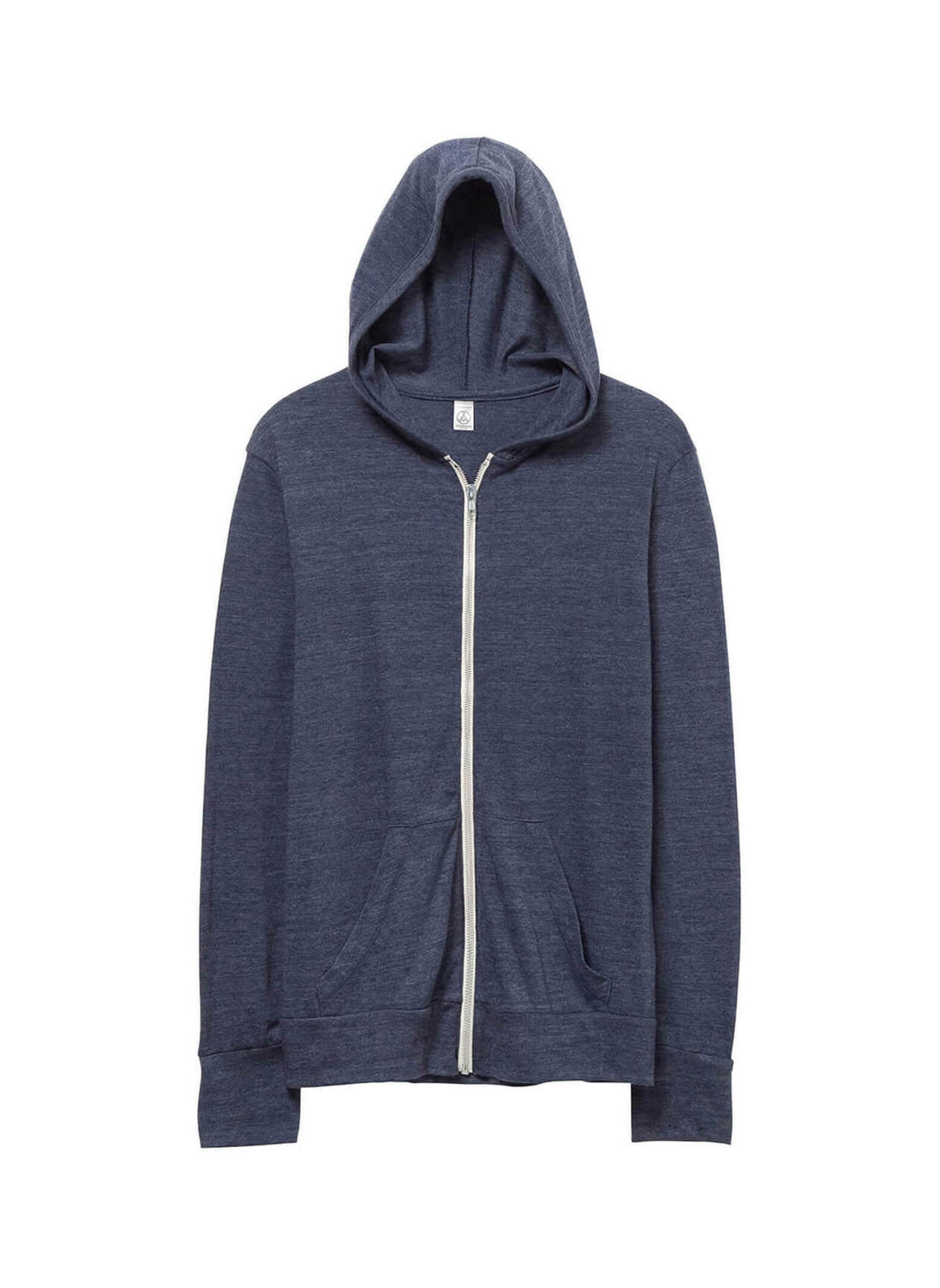 Branded Alternative Men's Eco True Navy EcoJersey Zip Hoodie Printed