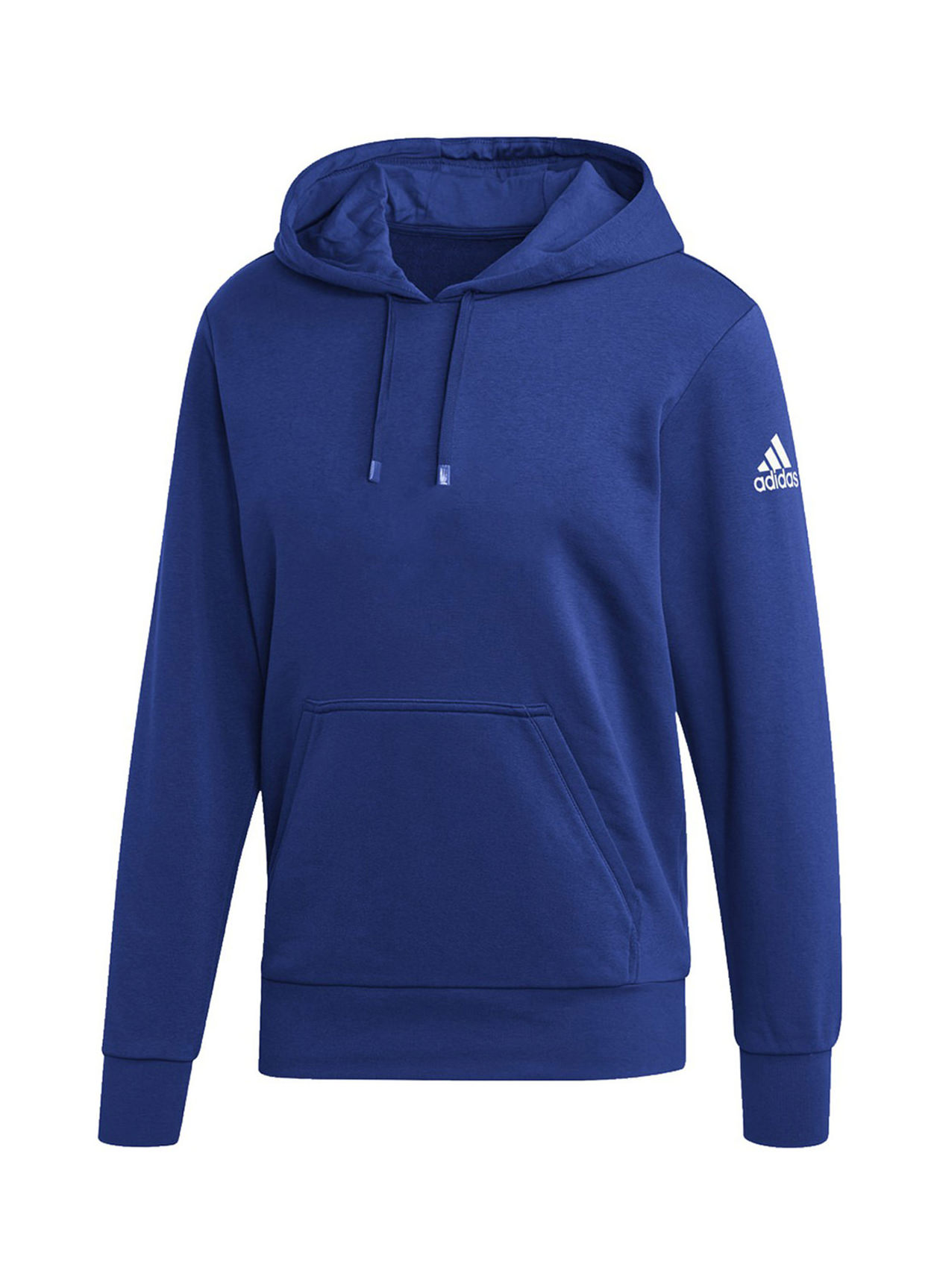 Logo Hoodies  Embroidered Adidas Men's Team Royal Blue / White Fleece  Hoodie