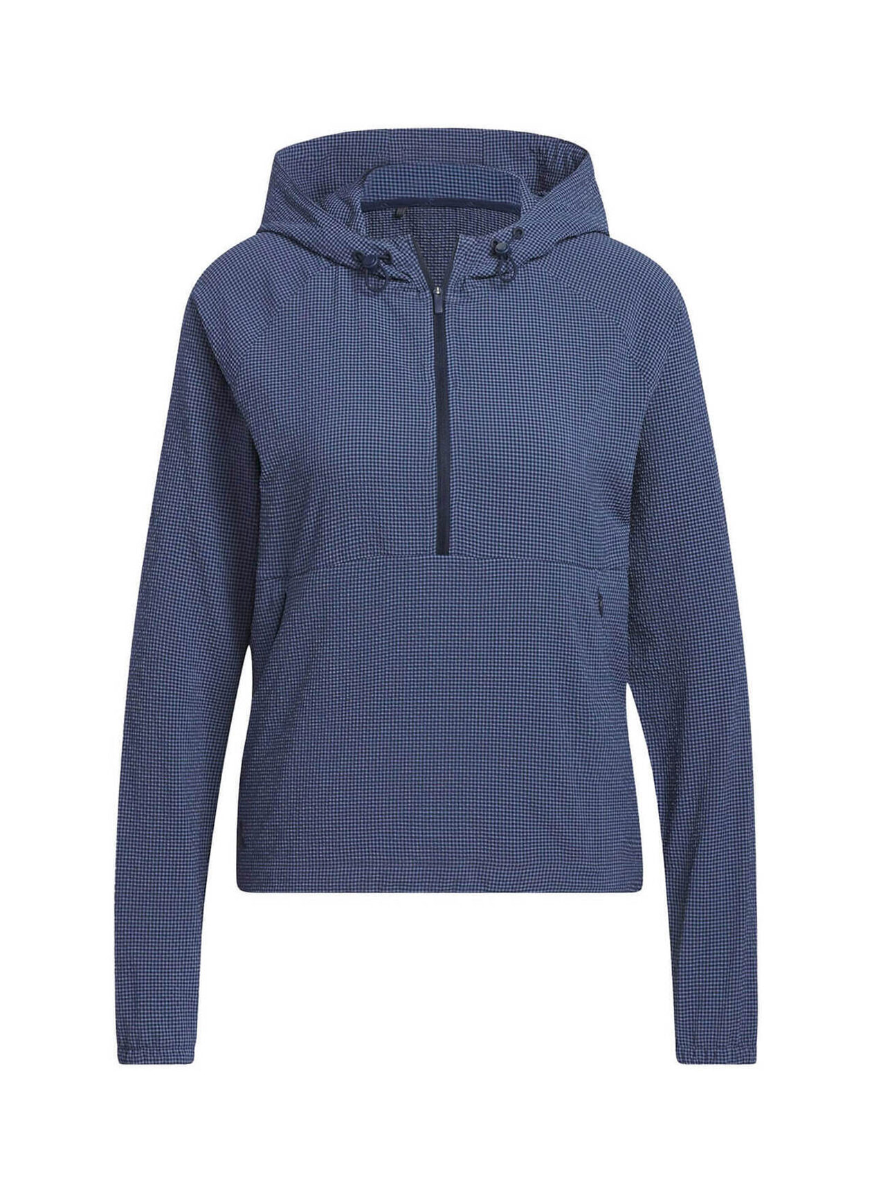 Women's Textured Half-Zip Hooded Collegiate Navy | Adidas