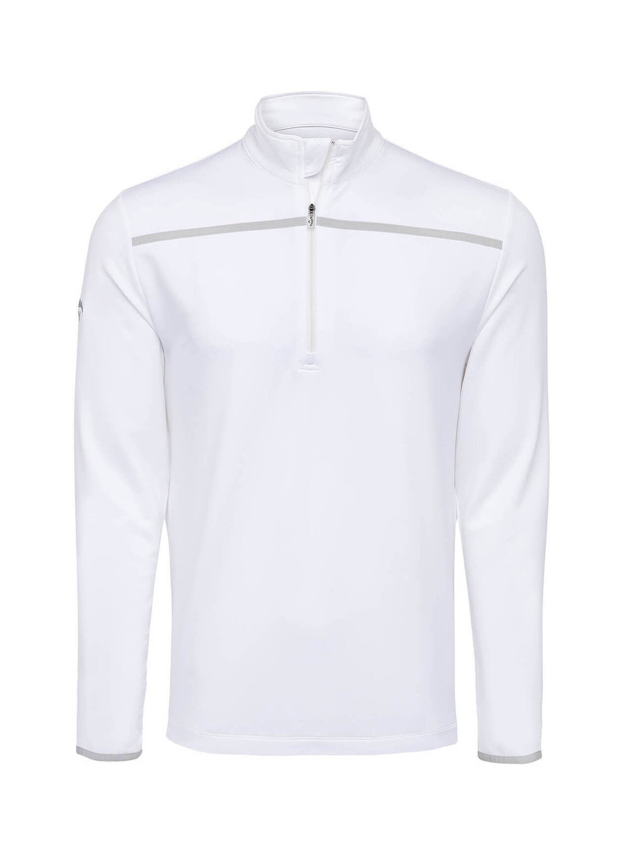 Customized Callaway Men's White Mock QuarterZip Embroidered Quarter Zip