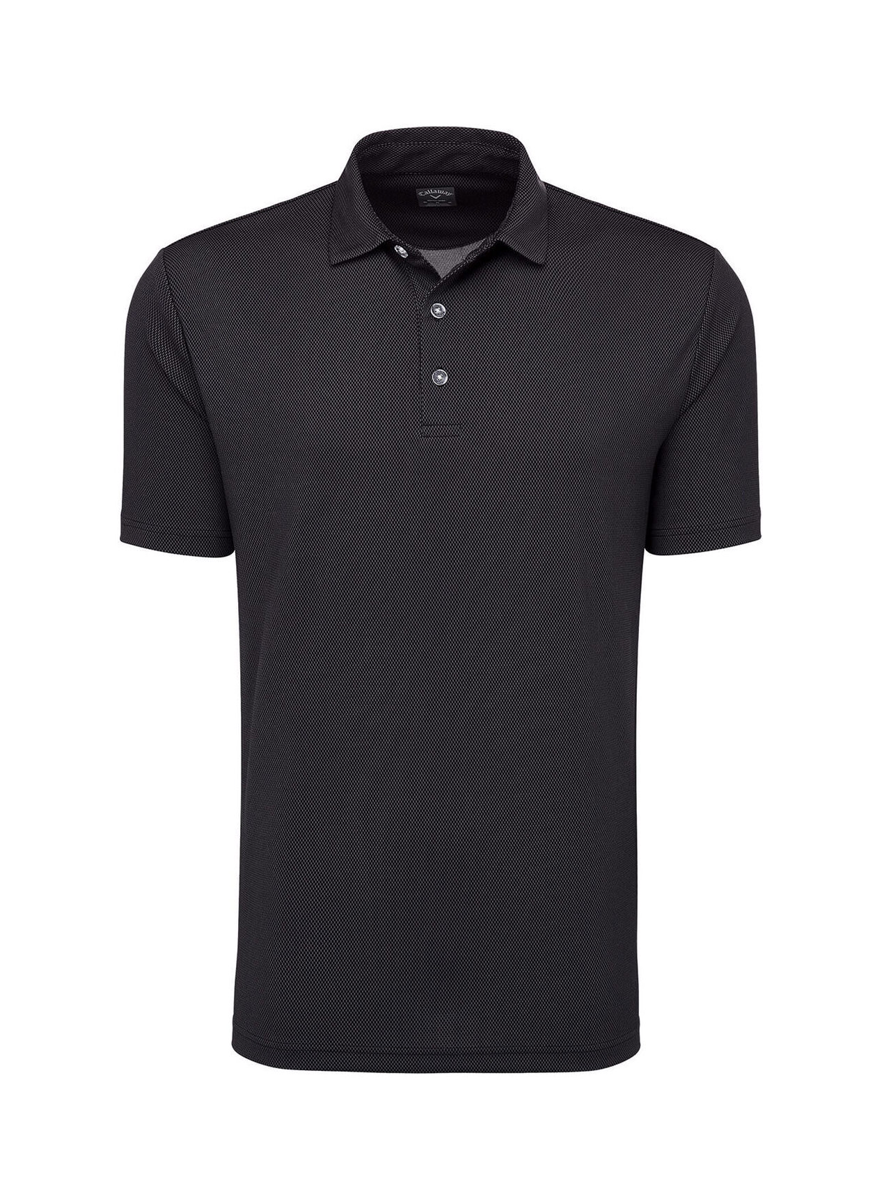 Embroidered Callaway Men's Black Golf Birdseye Polo | Custom Vest