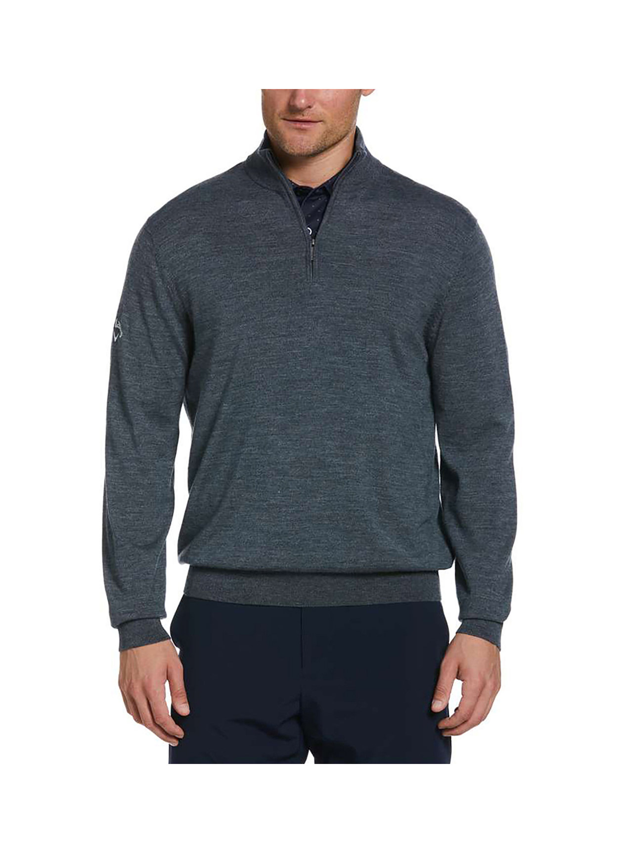 Callaway Men's Steel Heather Quarter-Zip Merino Sweater | Custom 1-4 ...