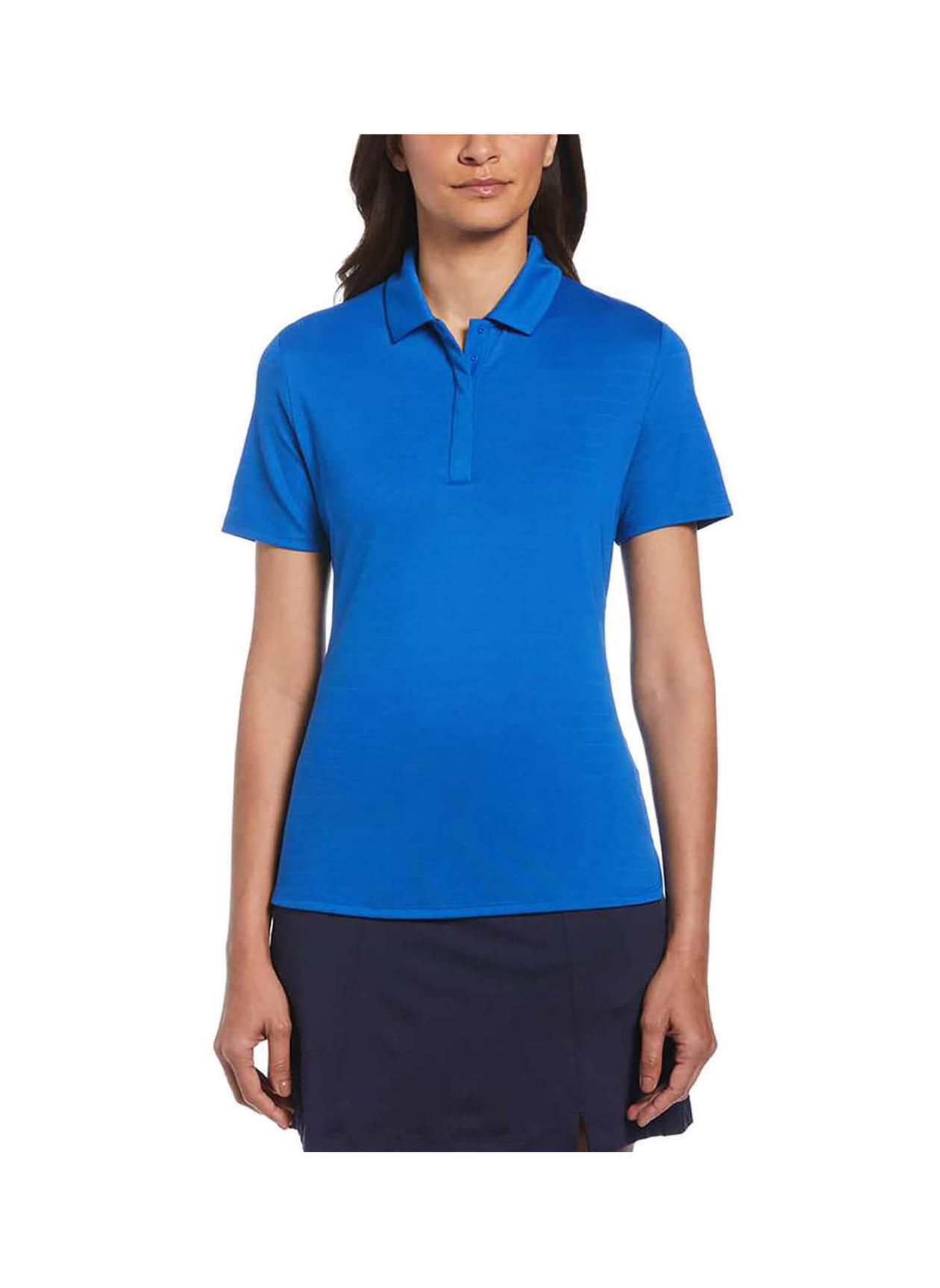 Callaway Women's Magnetic Blue  Golf Eco Horizontal Textured Polo