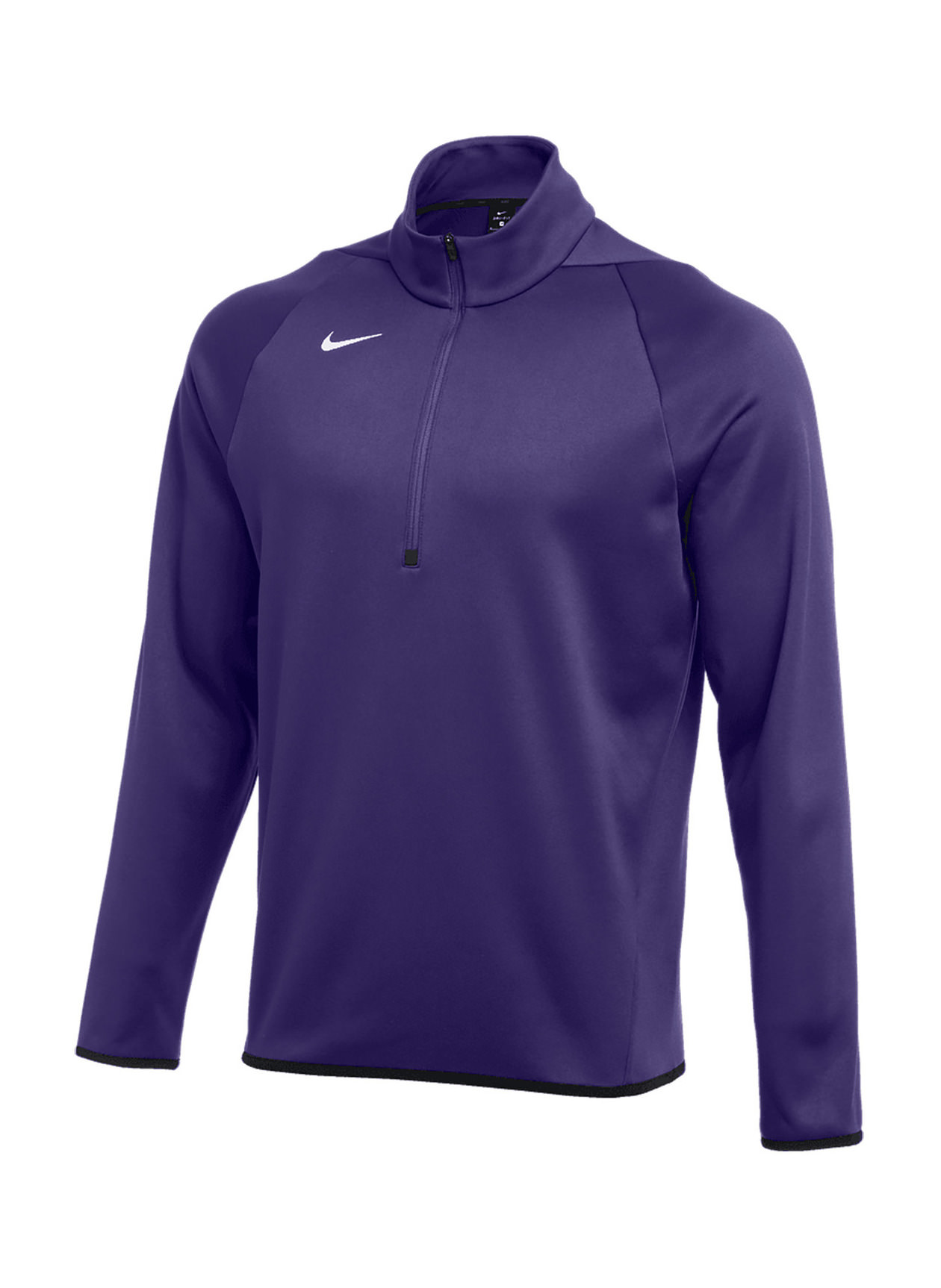 Nike Men's Team Purple-White Therma Long-Sleeve Quarter-Zip | Custom ...