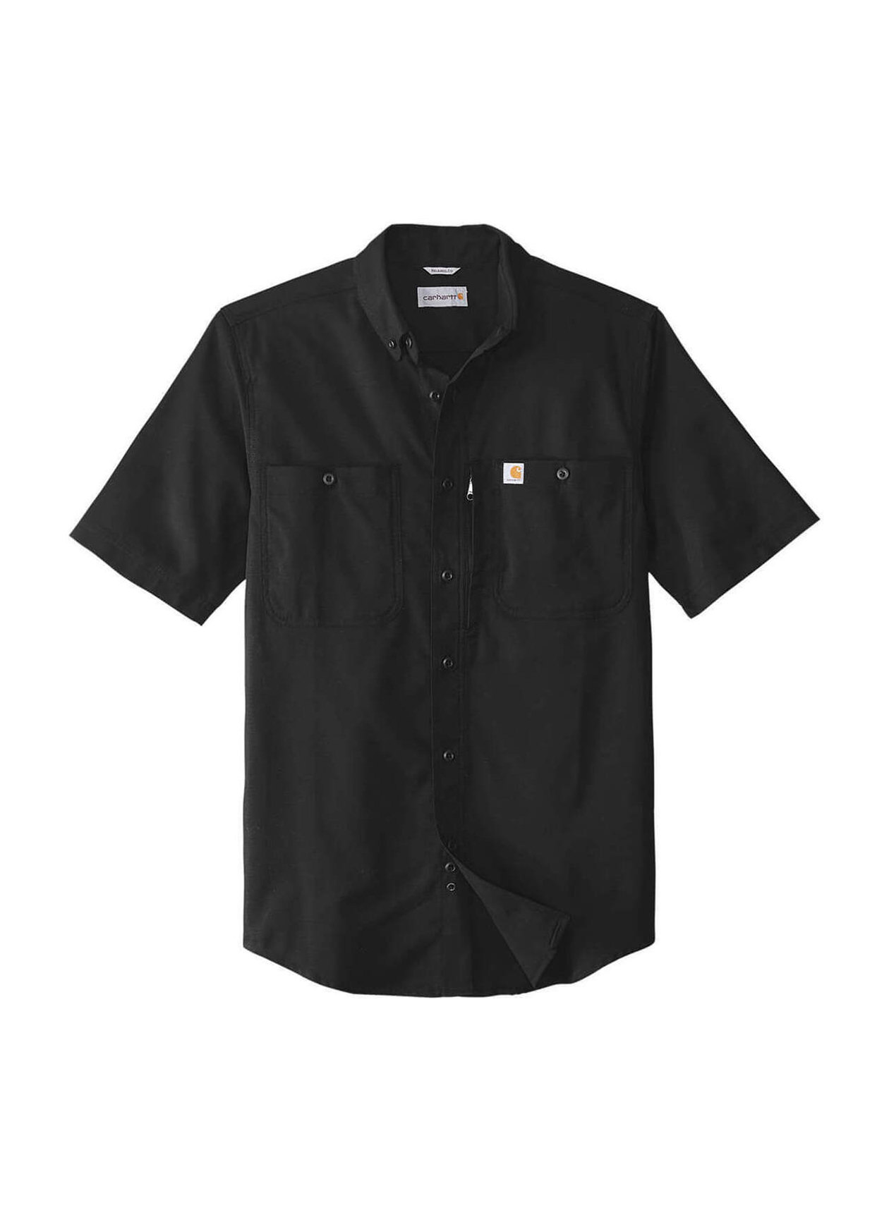 Custom Work Shirts Screen Printed Carhartt Men's Black Rugged Professional  Series Short-Sleeve Shirt