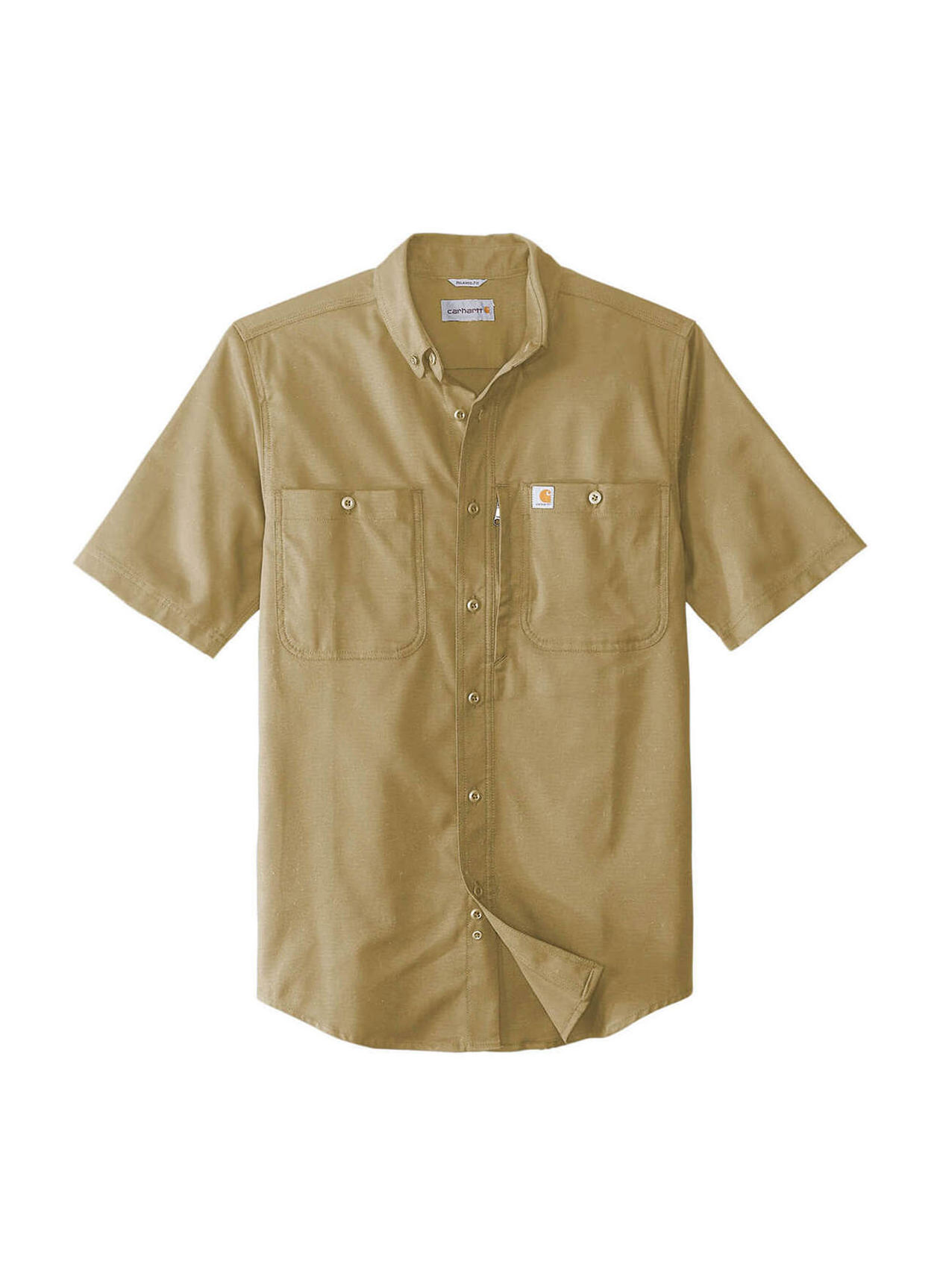 Dark Khaki Carhartt Men's Rugged Professional Series Short-Sleeve Shirt