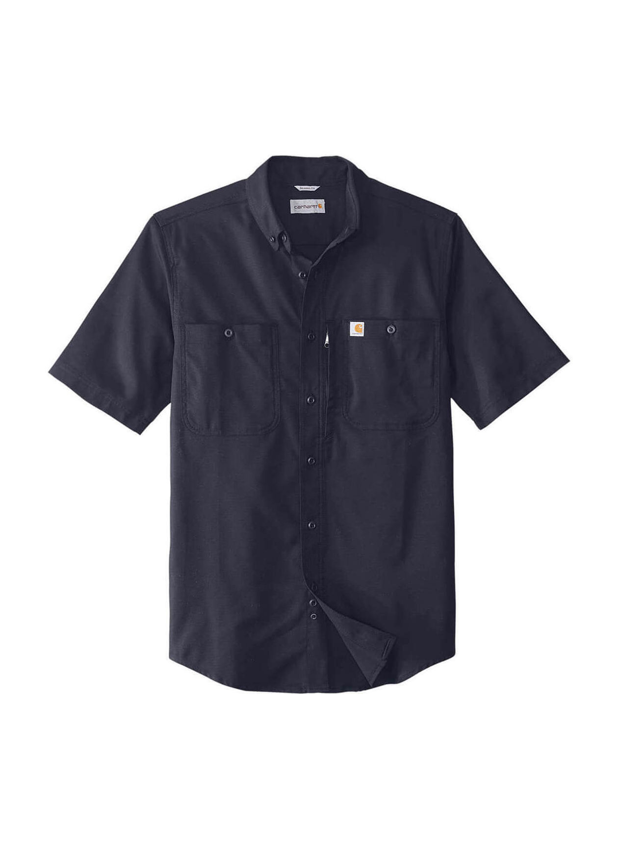 SHIMANO WORK SHIRT Medium Mens Blue Short Sleeve Button Up Pockets