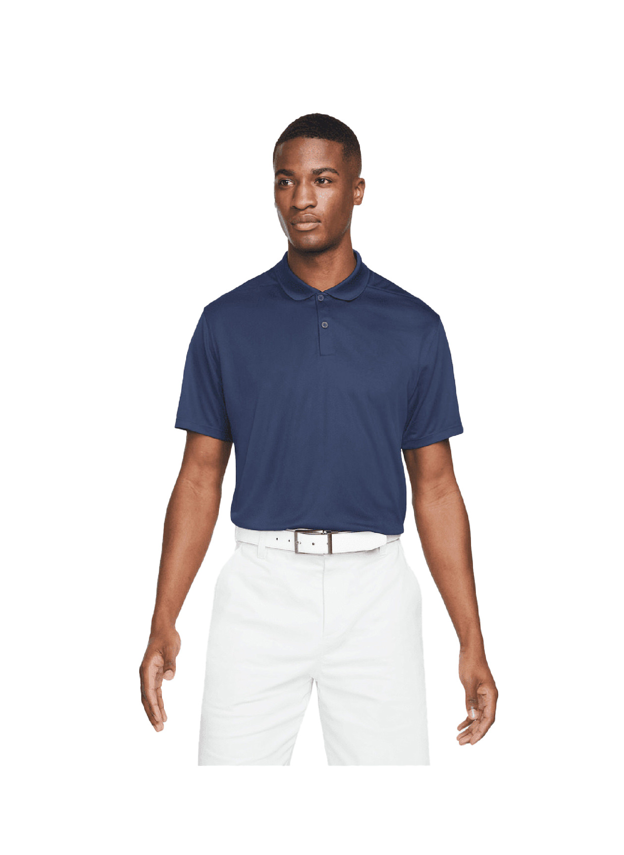Nike Men's College Navy-White Dri-FIT Victory Solid Polo | Customized ...