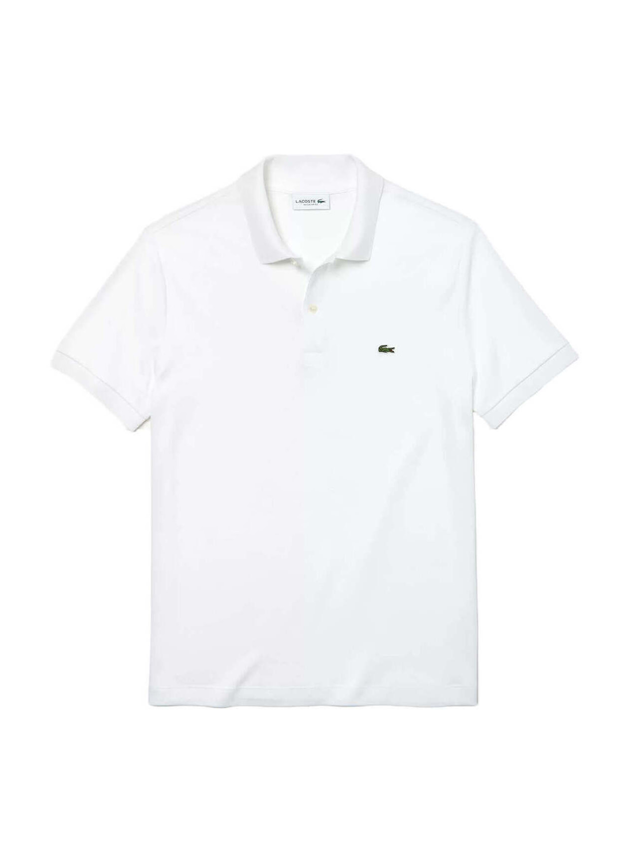 Custom Lacoste Men's White Regular Fit Soft Cotton Polo