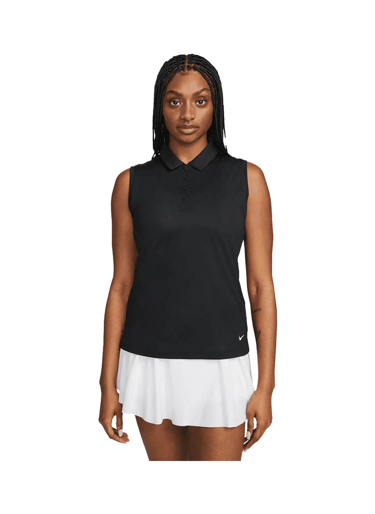 Nike Women's Black / White Victory Sleeveless Polo