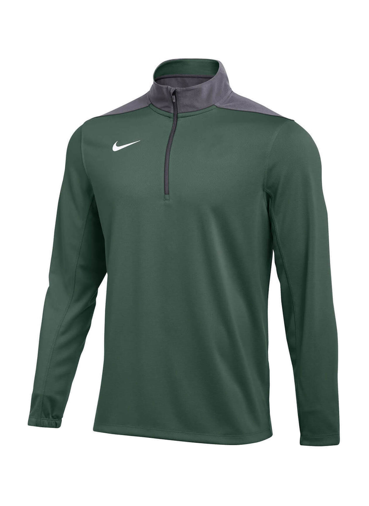 Nike Pro Green/Dark Grey/White Dri-FIT Fan Favorite Quarter-Zip Men's ...