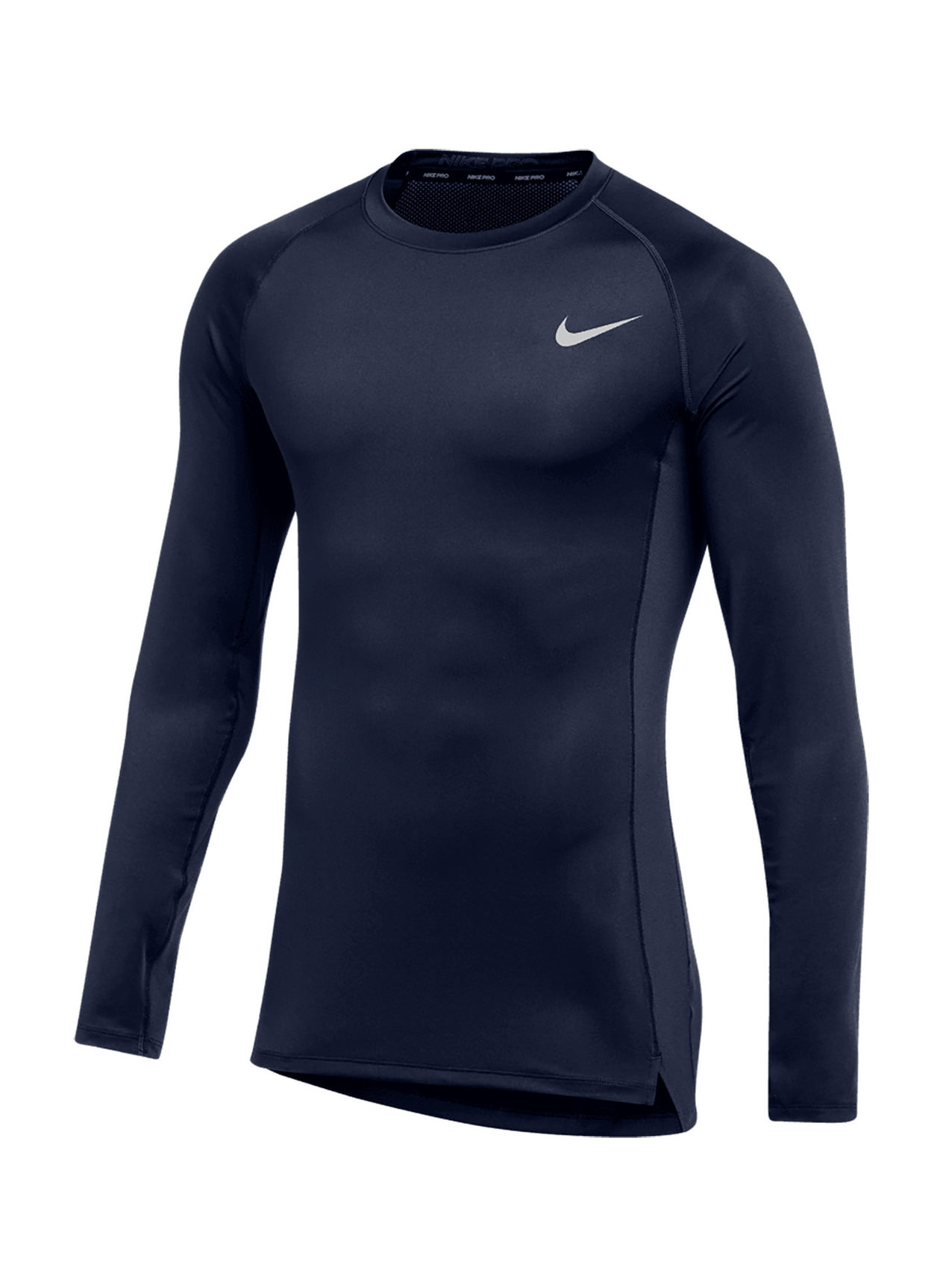 Branded Nike Men's College Navy / White Pro Tight Long-Sleeve T